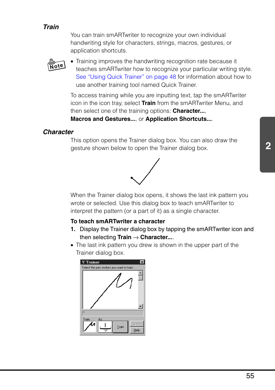 Train character | Casio MPC-501 User Manual | Page 55 / 126