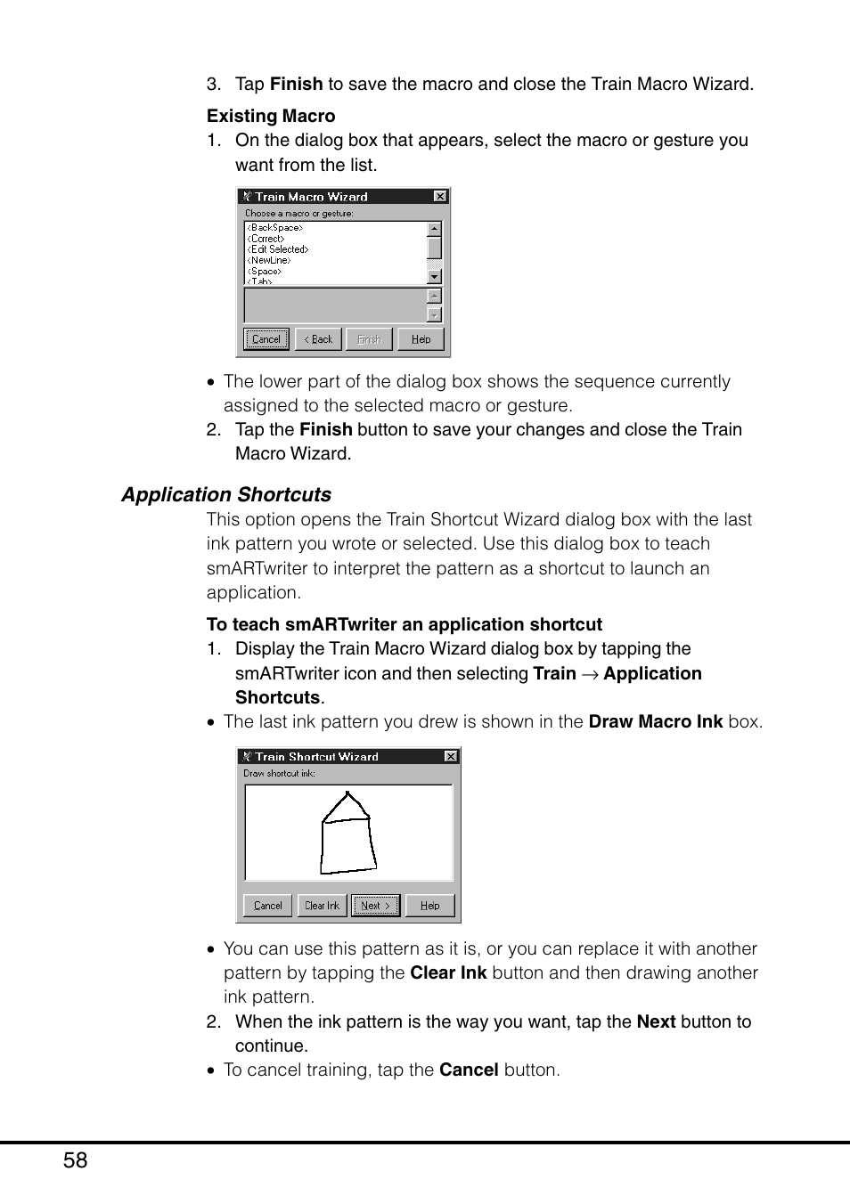 Application shortcuts | Casio MPC-501 User Manual | Page 58 / 126