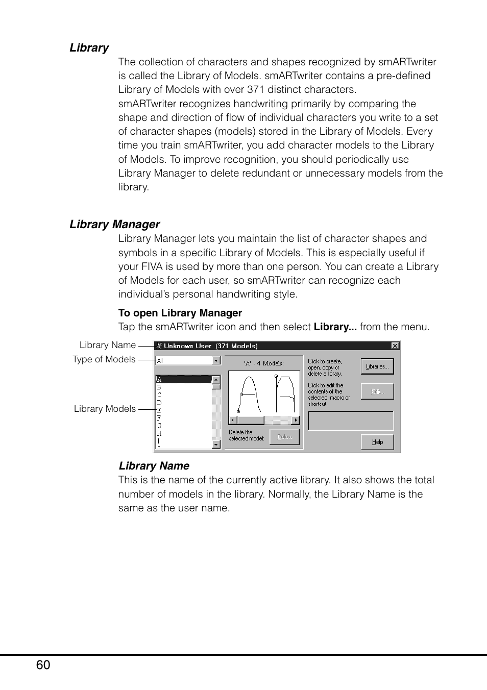 Library library manager, Ect models, For mo | Casio MPC-501 User Manual | Page 60 / 126