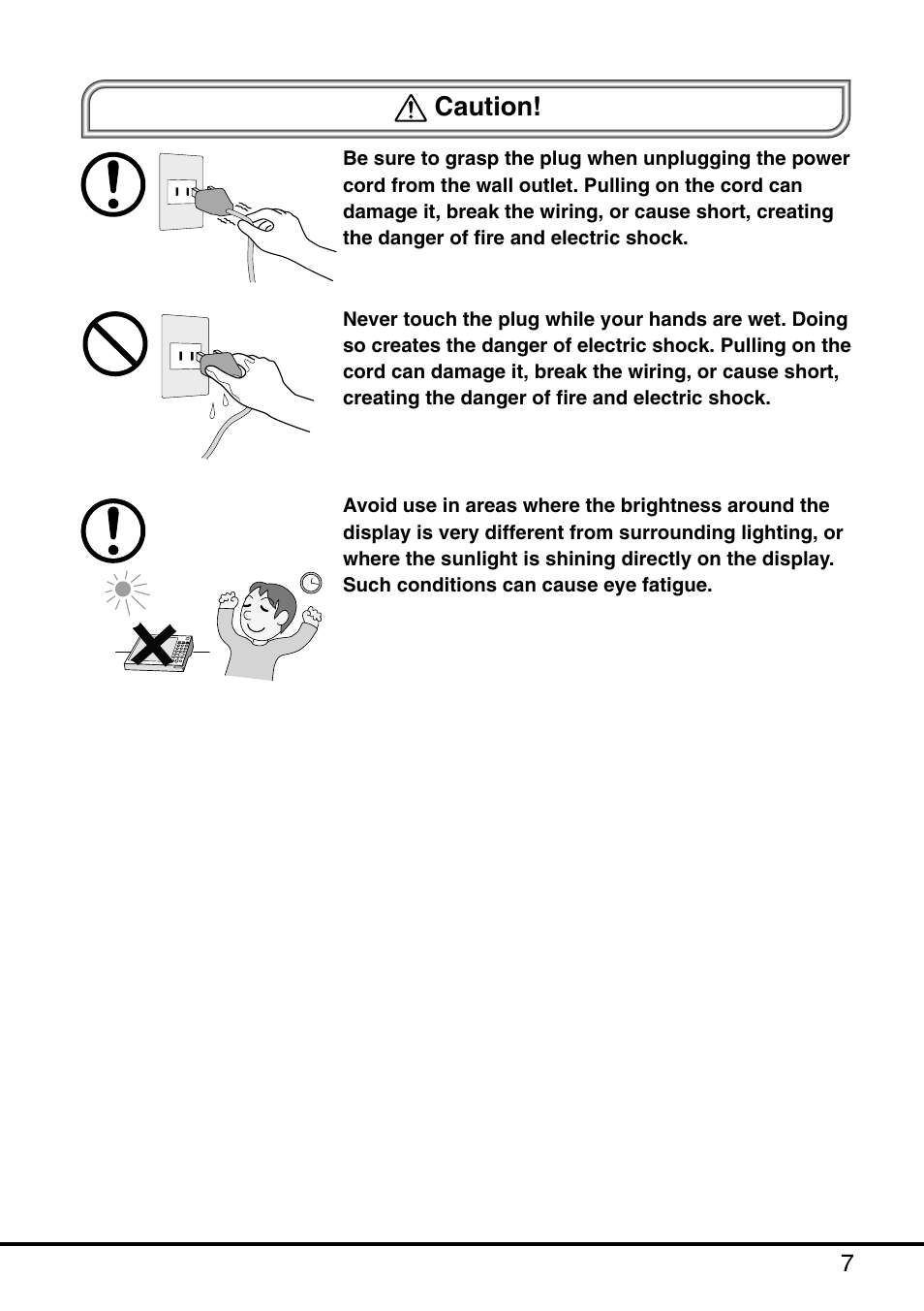 Caution | Casio MPC-501 User Manual | Page 9 / 126