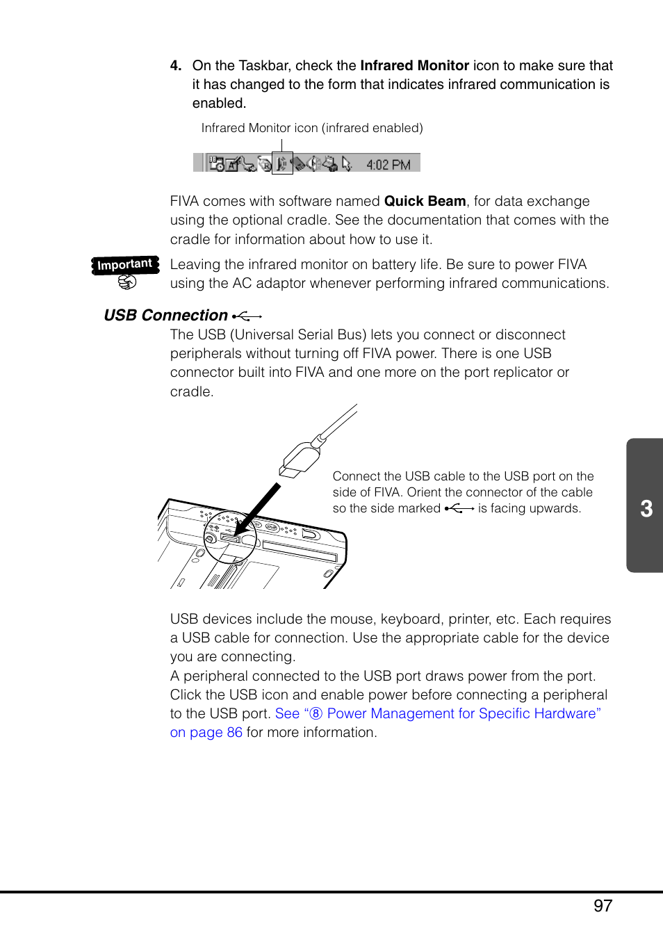 Usb connection | Casio MPC-501 User Manual | Page 97 / 126