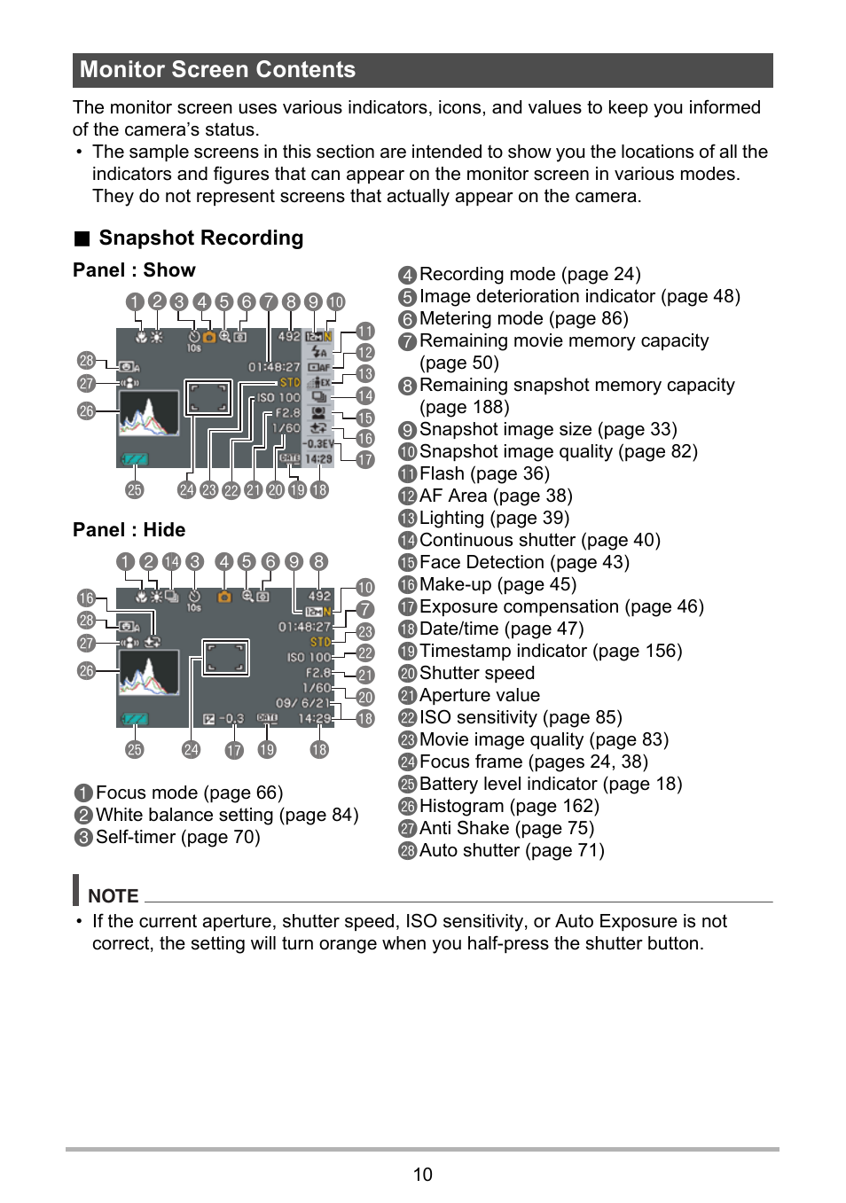 Monitor screen contents | Casio EX-S12 User Manual | Page 10 / 216