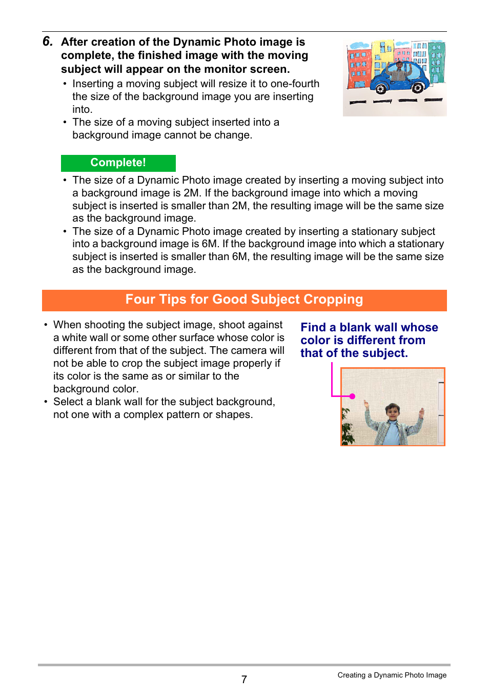 Four tips for good subject cropping | Casio EX-S12 User Manual | Page 201 / 216