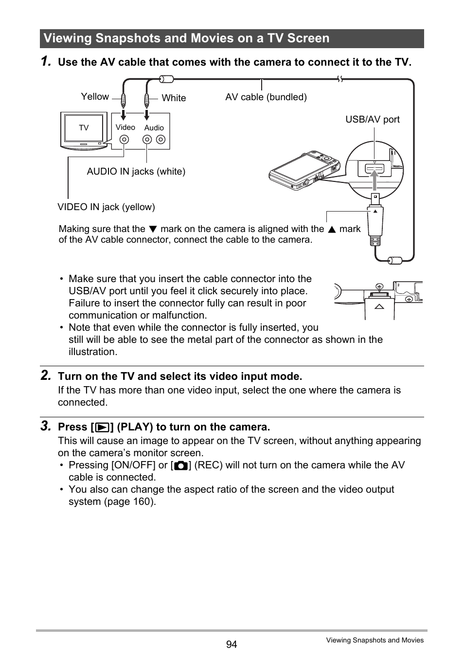 Viewing snapshots and movies on a tv screen | Casio EX-S12 User Manual | Page 94 / 216