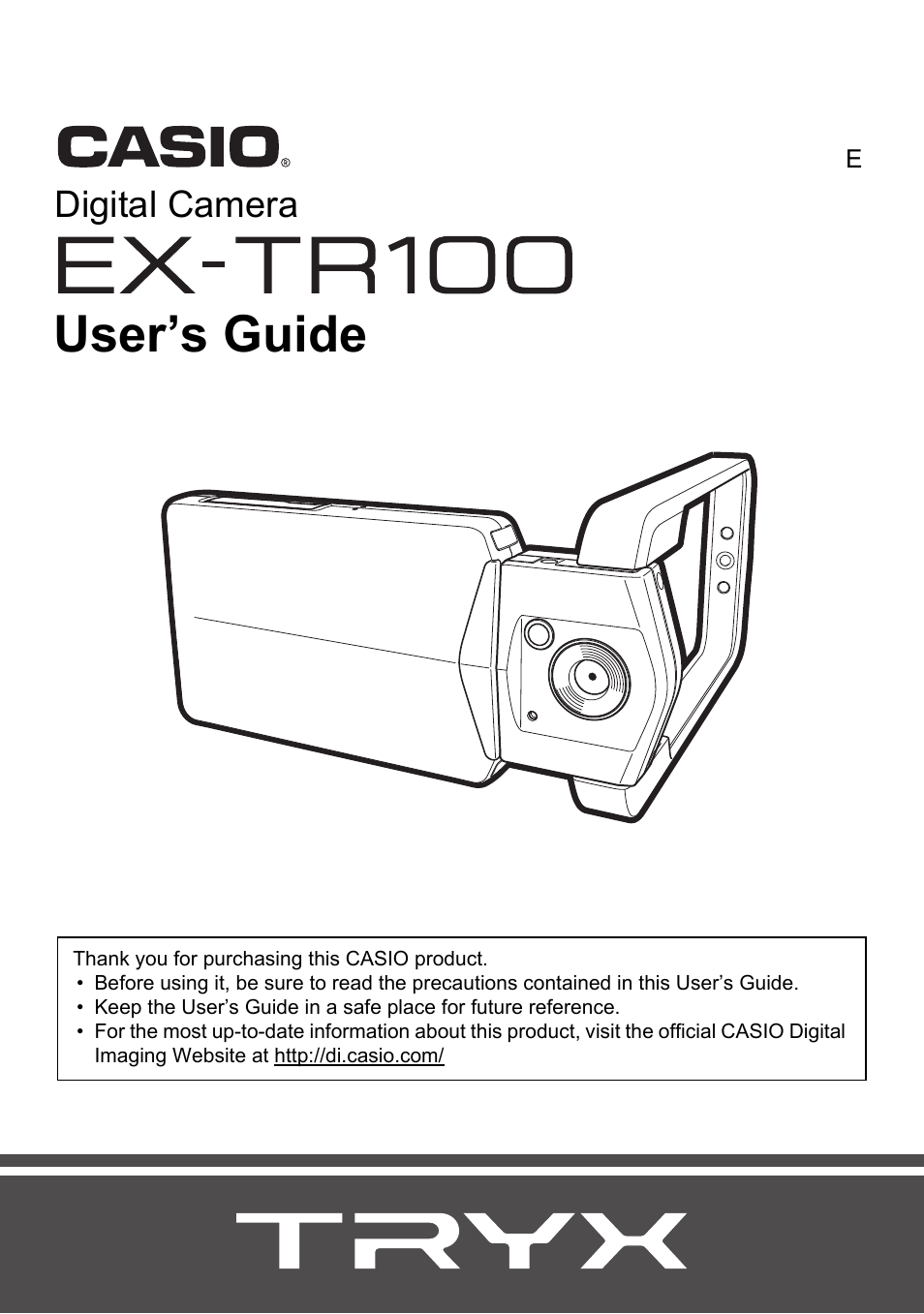 Casio TRYX EX-TR100 User Manual | 127 pages