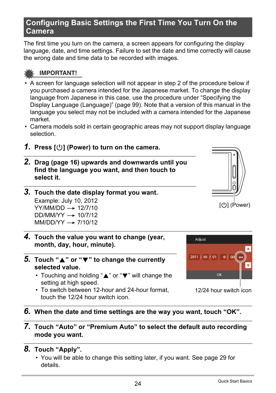 Casio TRYX EX-TR100 User Manual | Page 24 / 127