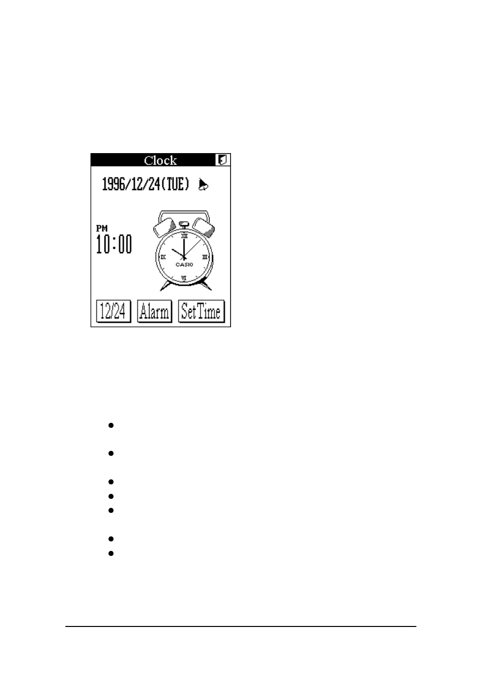 Clock utility, 3 clock utility | Casio IT-2000W User Manual | Page 260 / 297