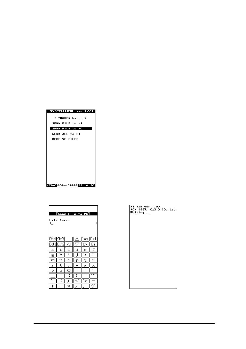 10 ymodem utility 61, 10 ymodem utility | Casio IT-2000W User Manual | Page 61 / 297