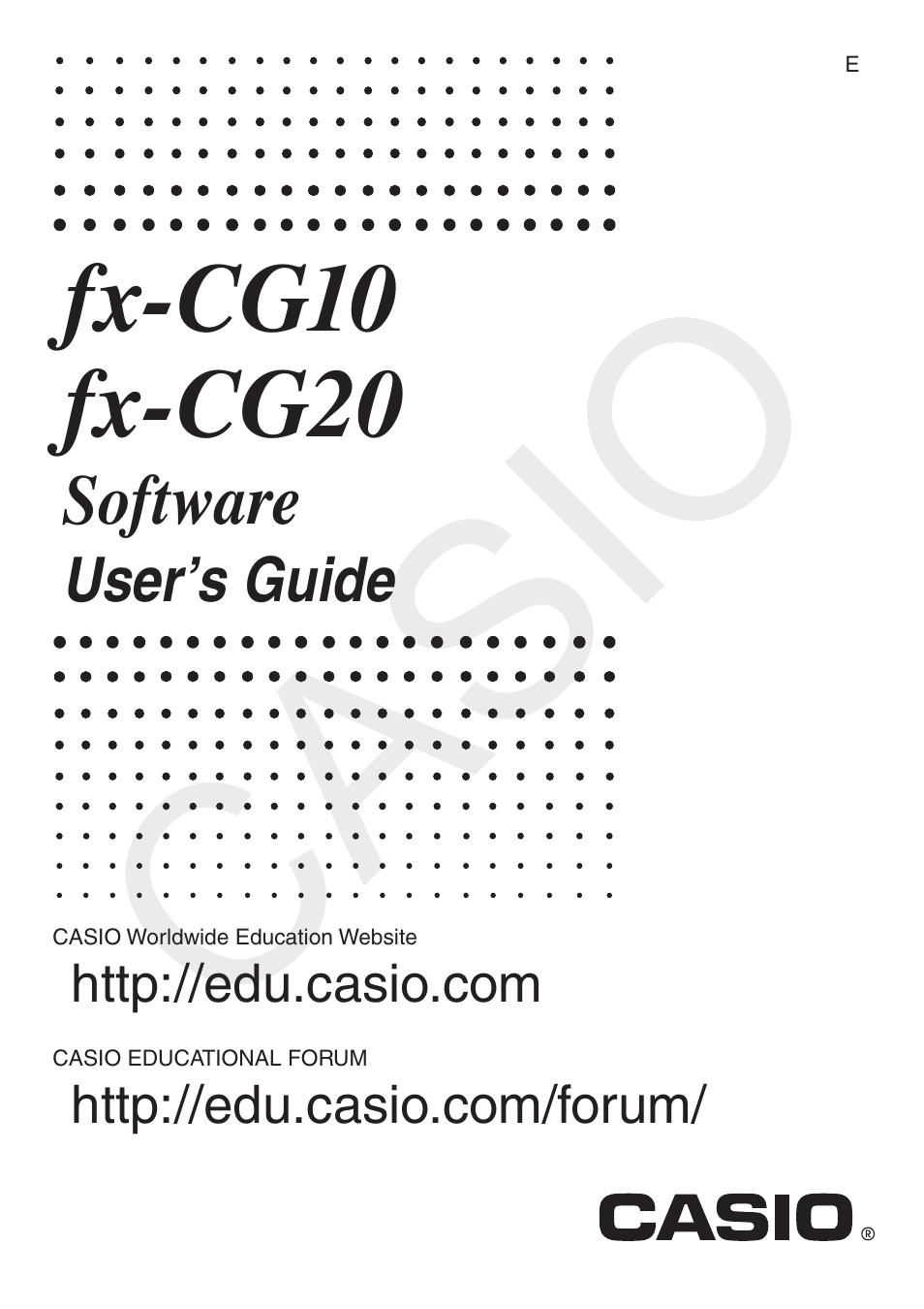 Casio FX-CG10 User Manual | 601 pages