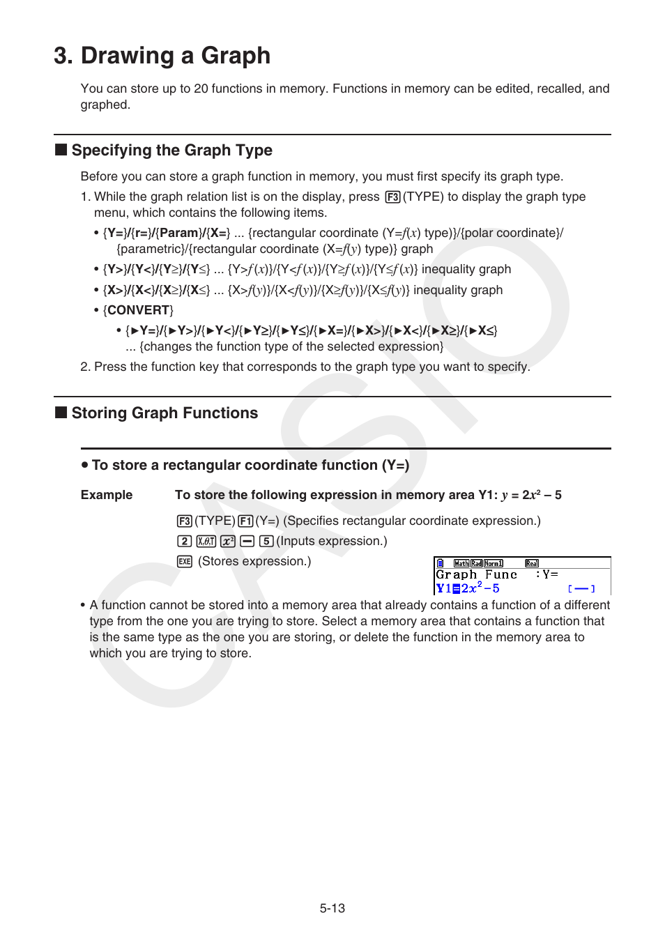 Drawing a graph, Drawing, Graph | Casio | Casio FX-CG10 User Manual | Page 145 / 601