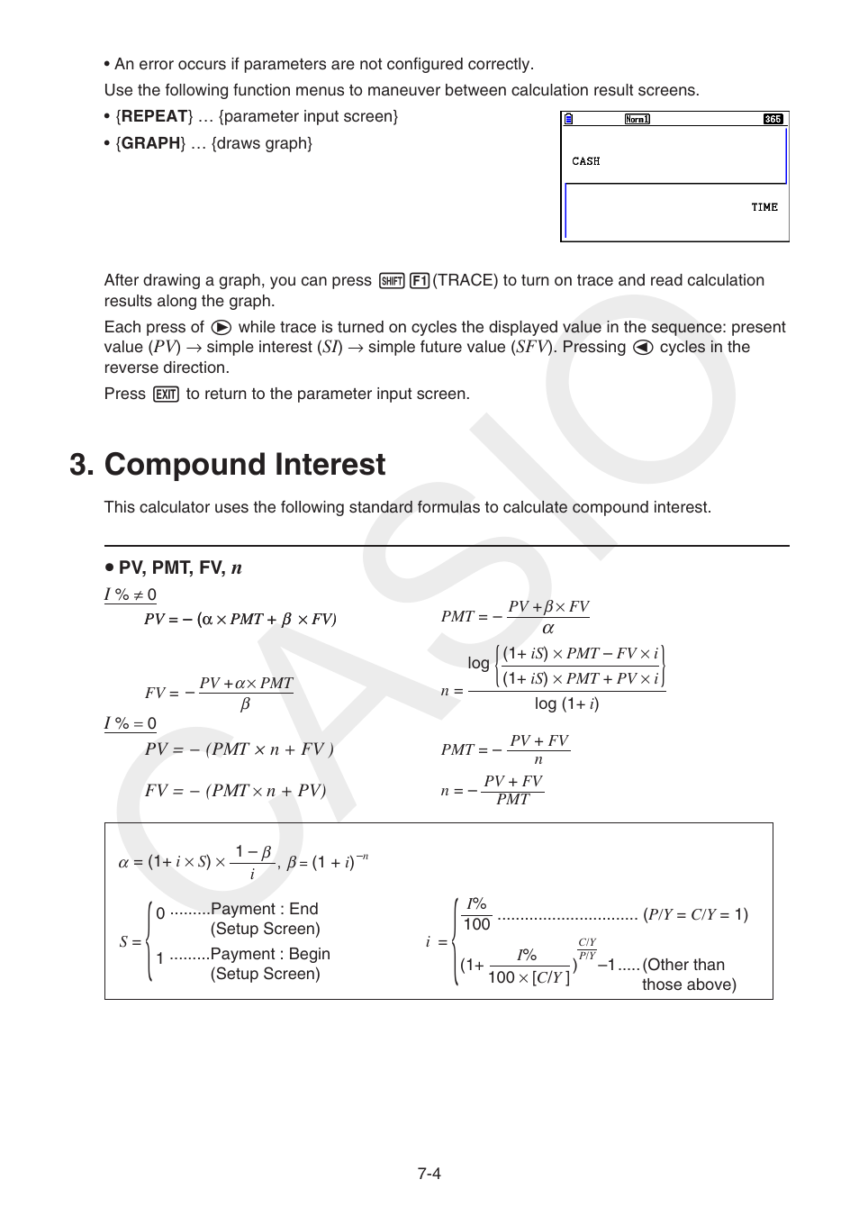 Compound interest, Compound, Interest | Casio | Casio FX-CG10 User Manual | Page 268 / 601