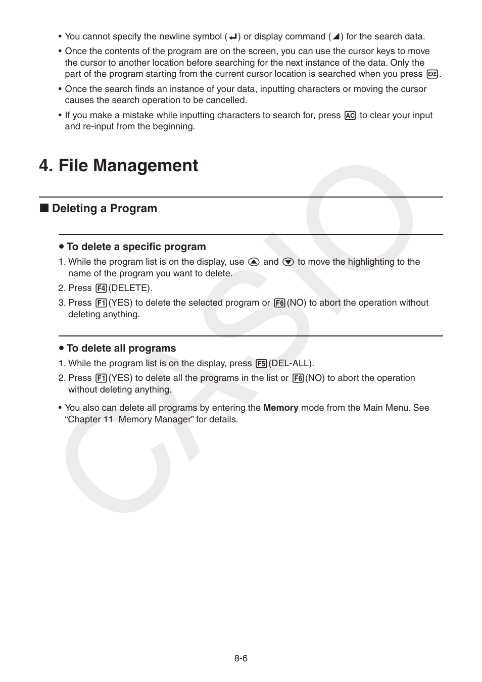 File management, File, Management | Casio | Casio FX-CG10 User Manual | Page 290 / 601