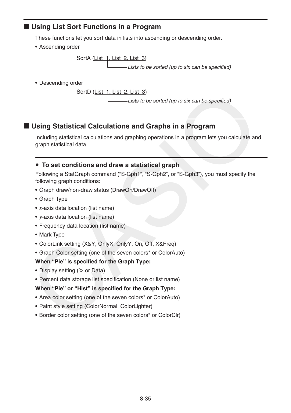 Casio | Casio FX-CG10 User Manual | Page 319 / 601