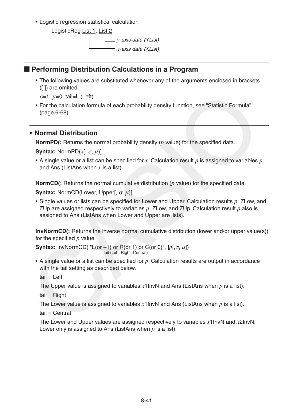 Casio | Casio FX-CG10 User Manual | Page 325 / 601