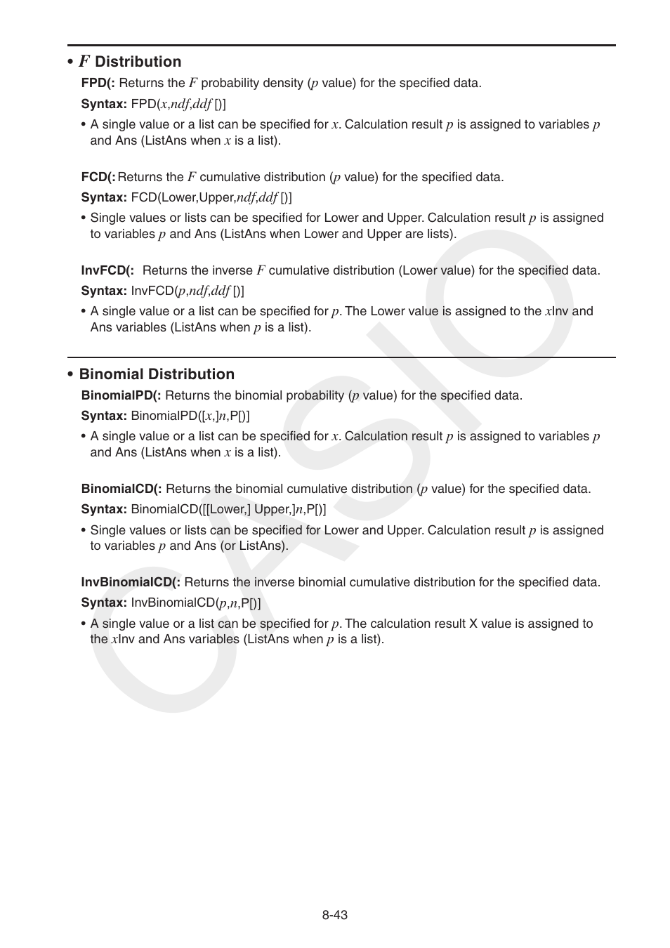 Casio | Casio FX-CG10 User Manual | Page 327 / 601