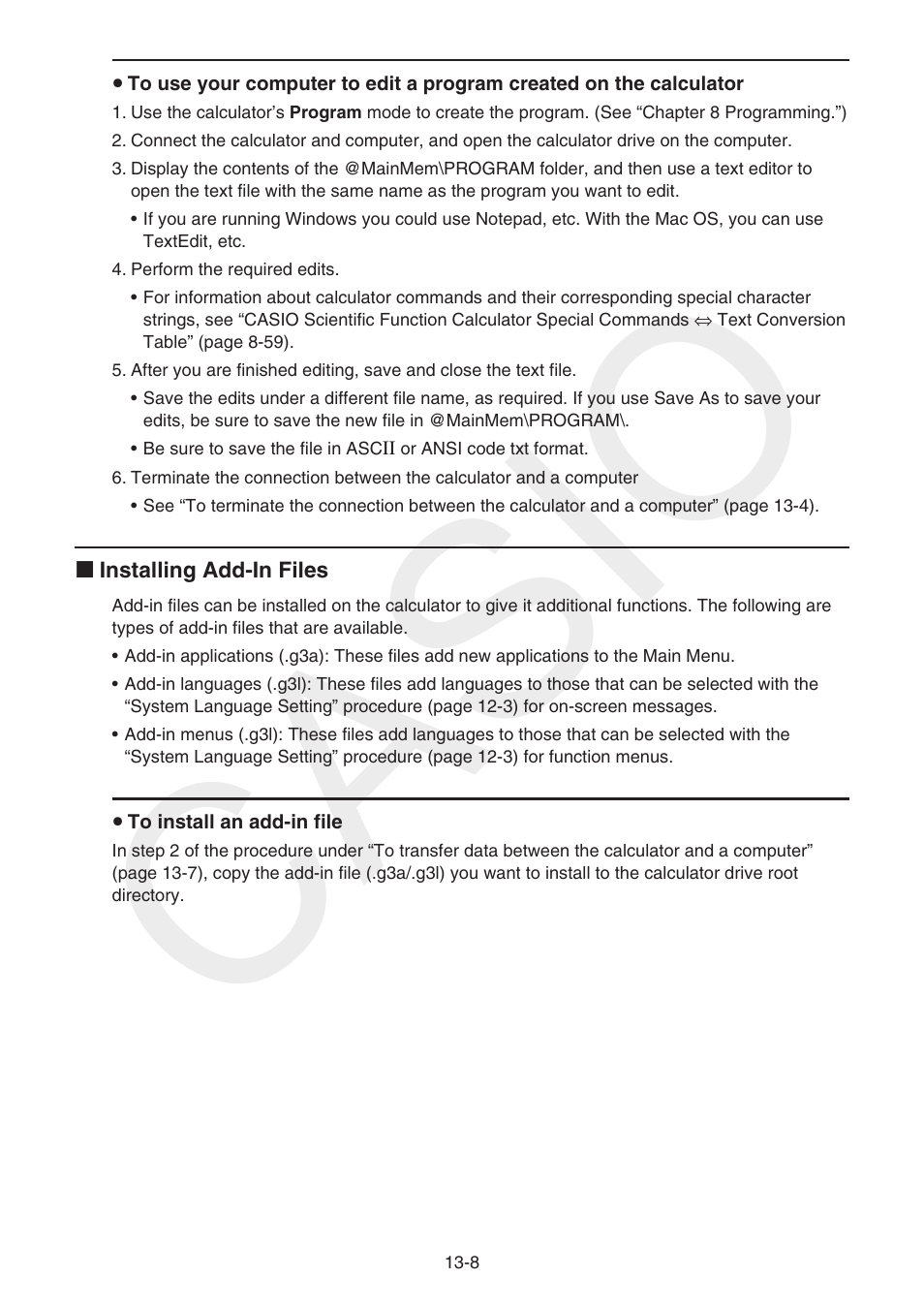 Casio | Casio FX-CG10 User Manual | Page 439 / 601