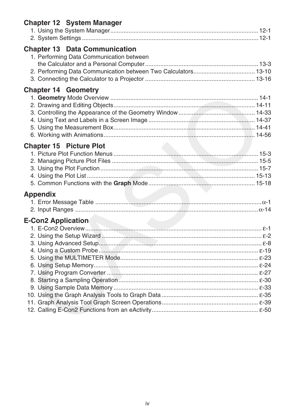 Casio | Casio FX-CG10 User Manual | Page 5 / 601