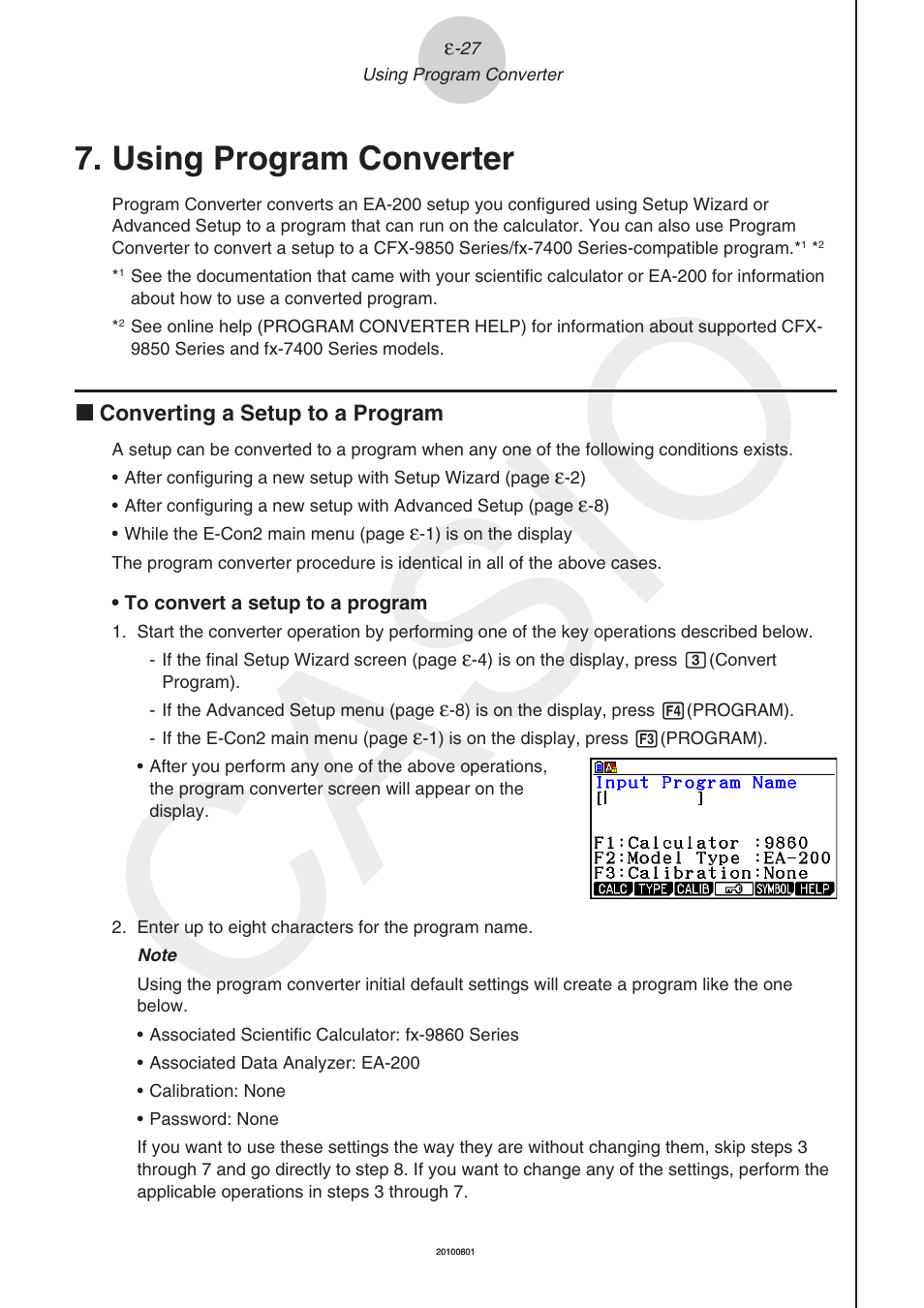 Using program converter, Casio | Casio FX-CG10 User Manual | Page 572 / 601