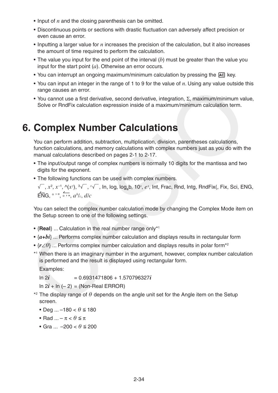 Complex number calculations, Complex, Number | Calculations, Casio | Casio FX-CG10 User Manual | Page 80 / 601