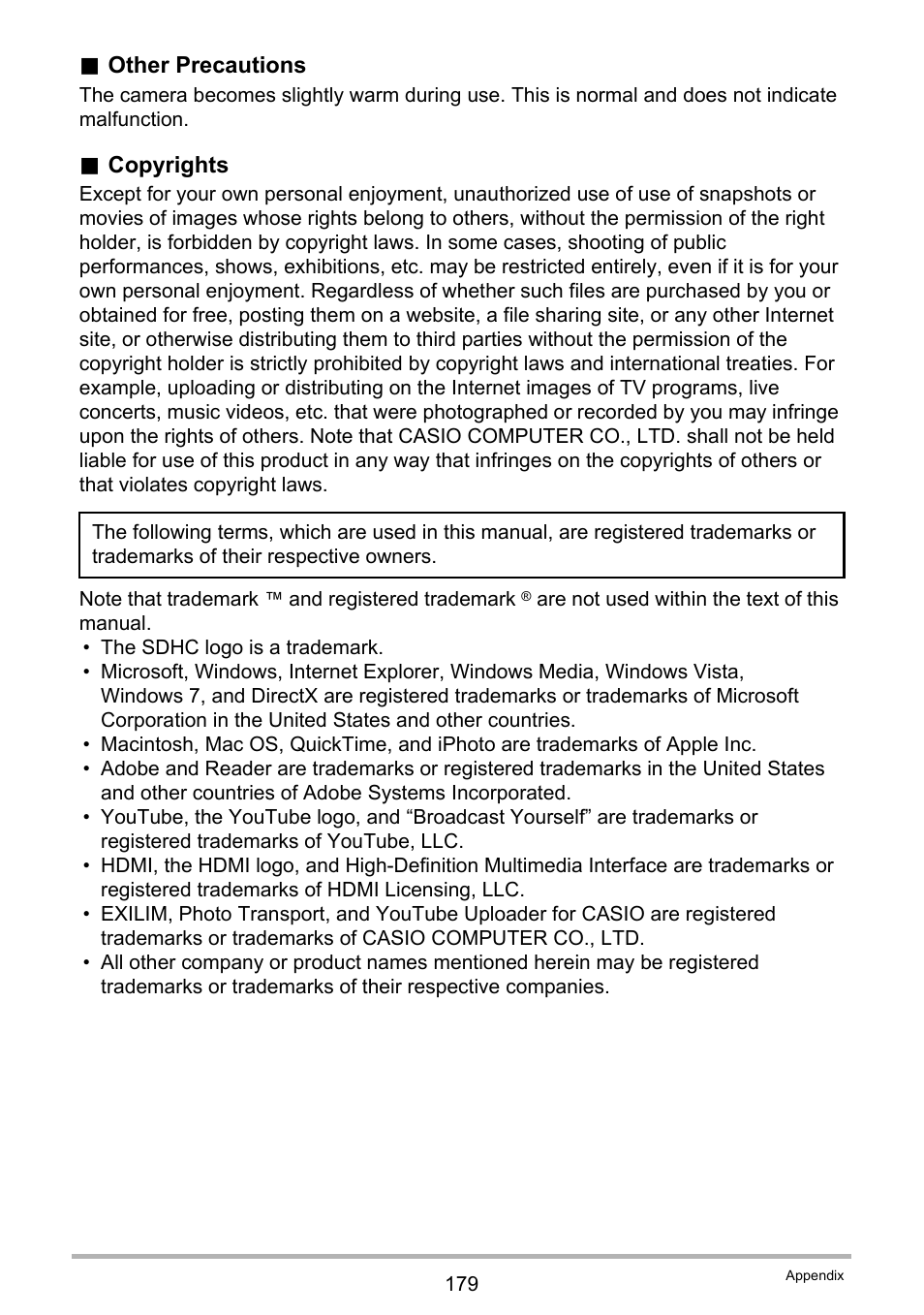 Casio EXILIM EX-FH100 User Manual | Page 179 / 203