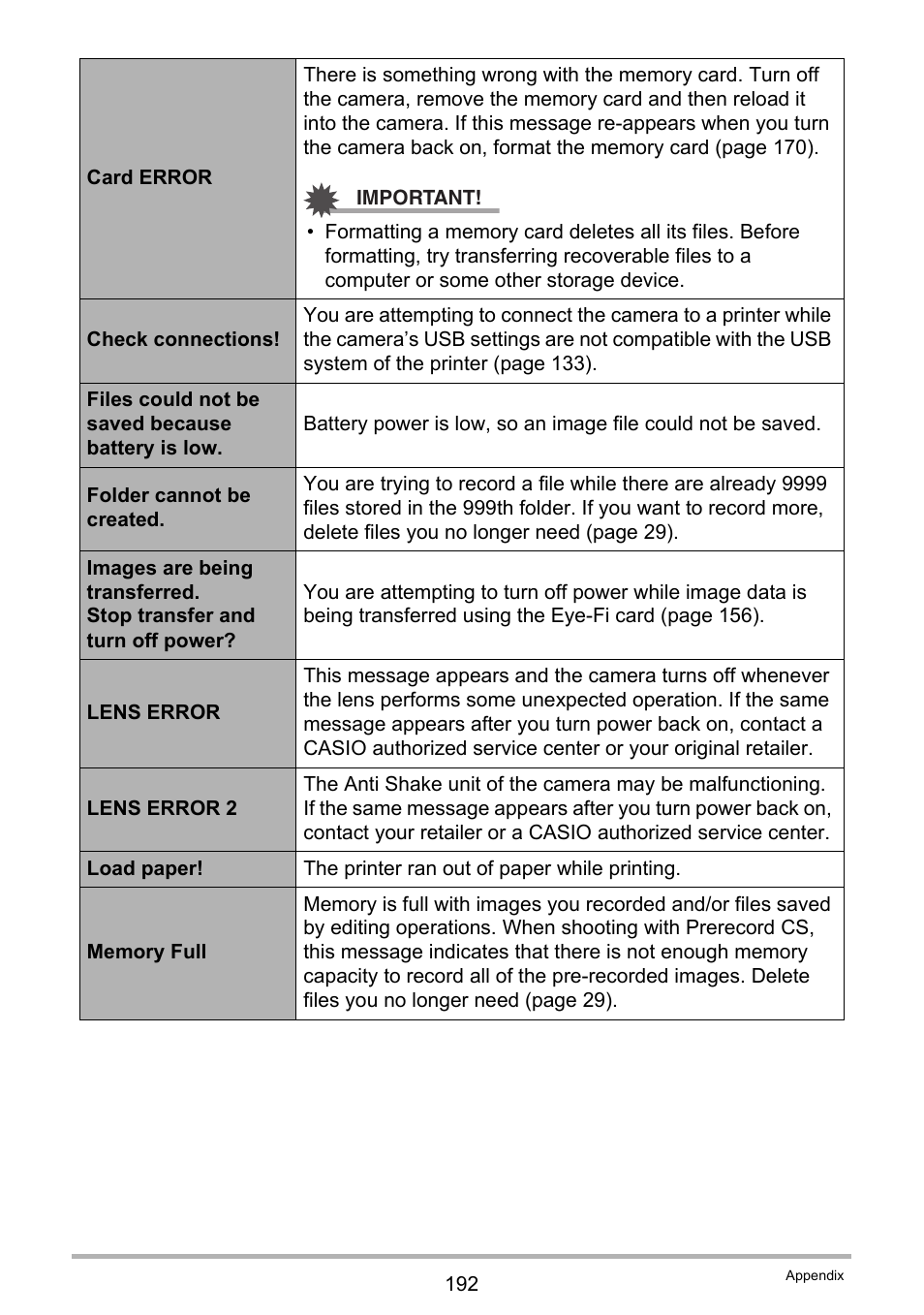 Casio EXILIM EX-FH100 User Manual | Page 192 / 203