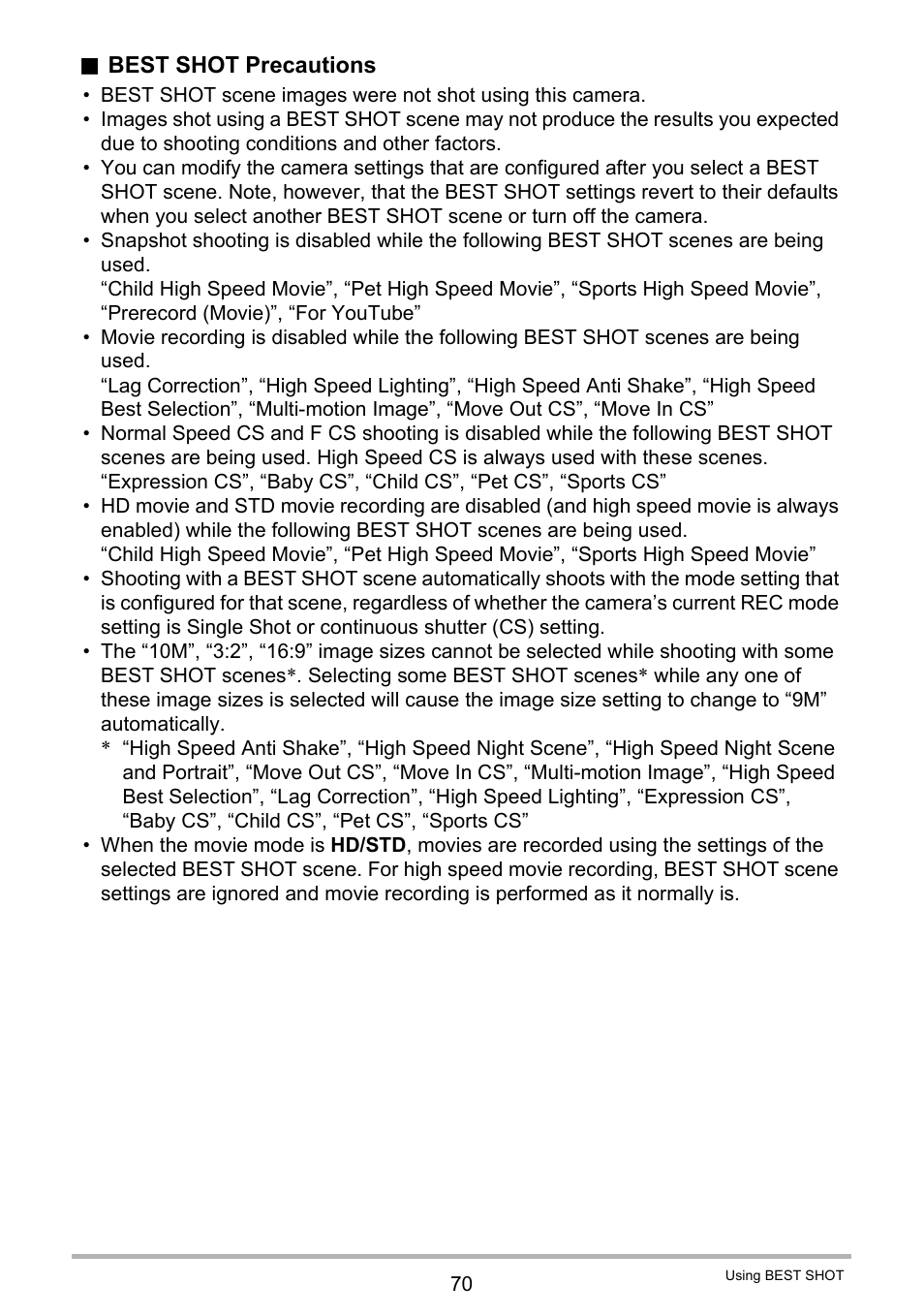 Casio EXILIM EX-FH100 User Manual | Page 70 / 203