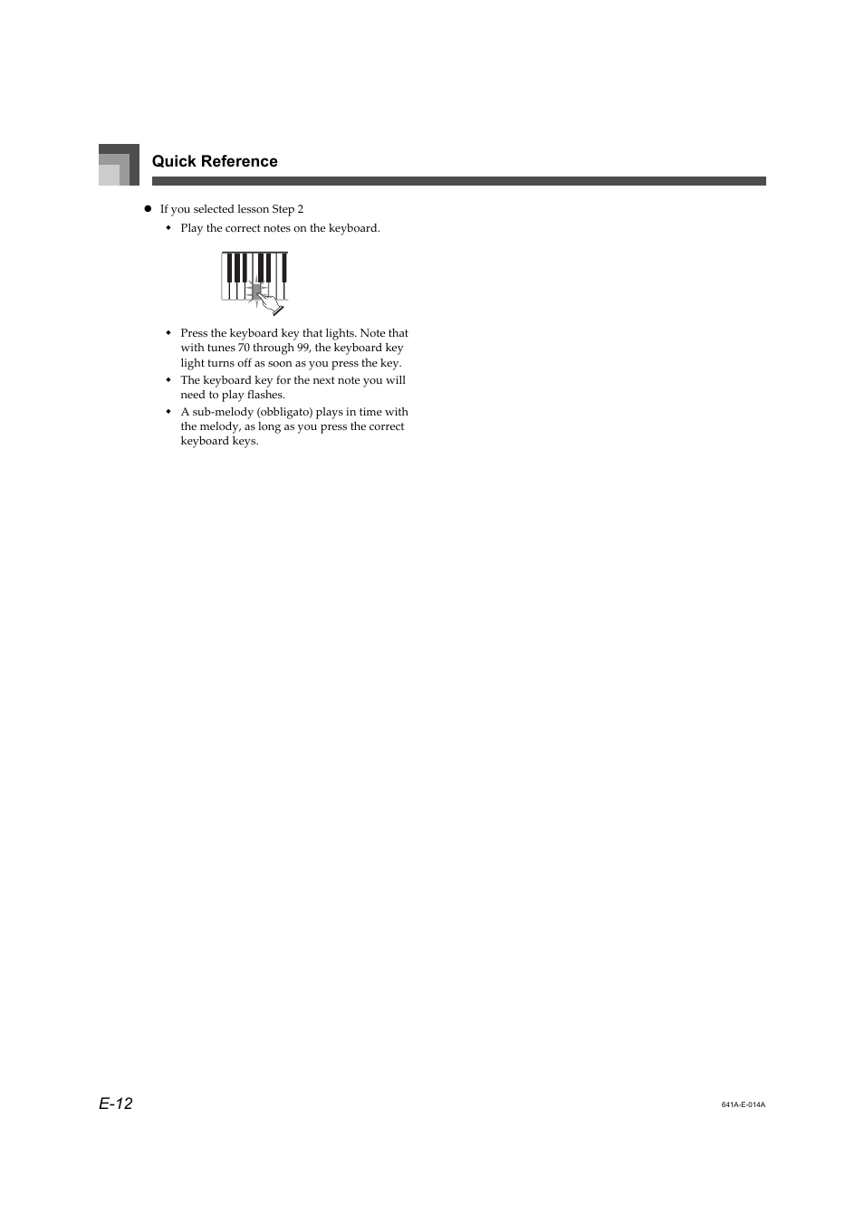 Quick reference e-12 | Casio Adaptor User Manual | Page 14 / 33