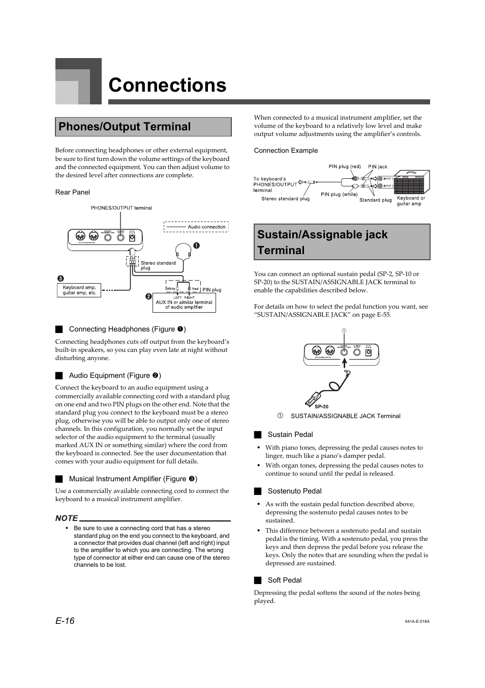 Connections | Casio Adaptor User Manual | Page 18 / 33