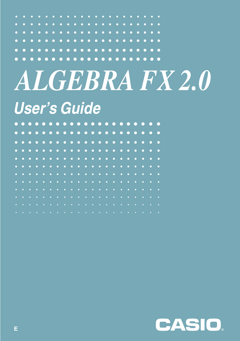 Casio ALGEBRA FX User Manual | 24 pages