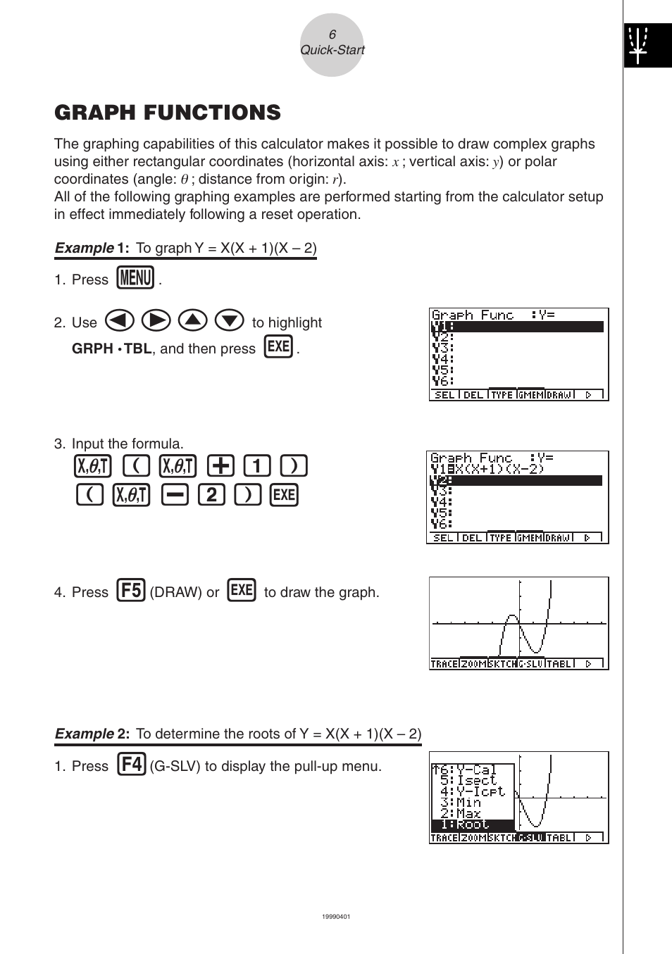 Defc, V (v+b) ( v -c)w, Graph functions | Casio ALGEBRA FX User Manual | Page 11 / 24