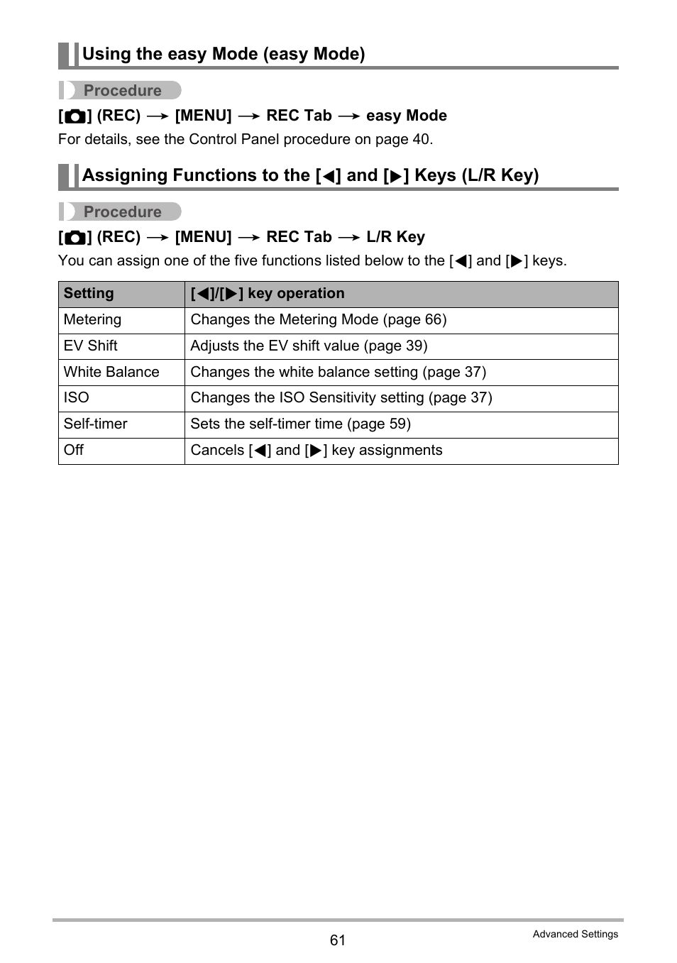 Using the easy mode (easy mode) | Casio EXILIM EX-Z35 User Manual | Page 61 / 143