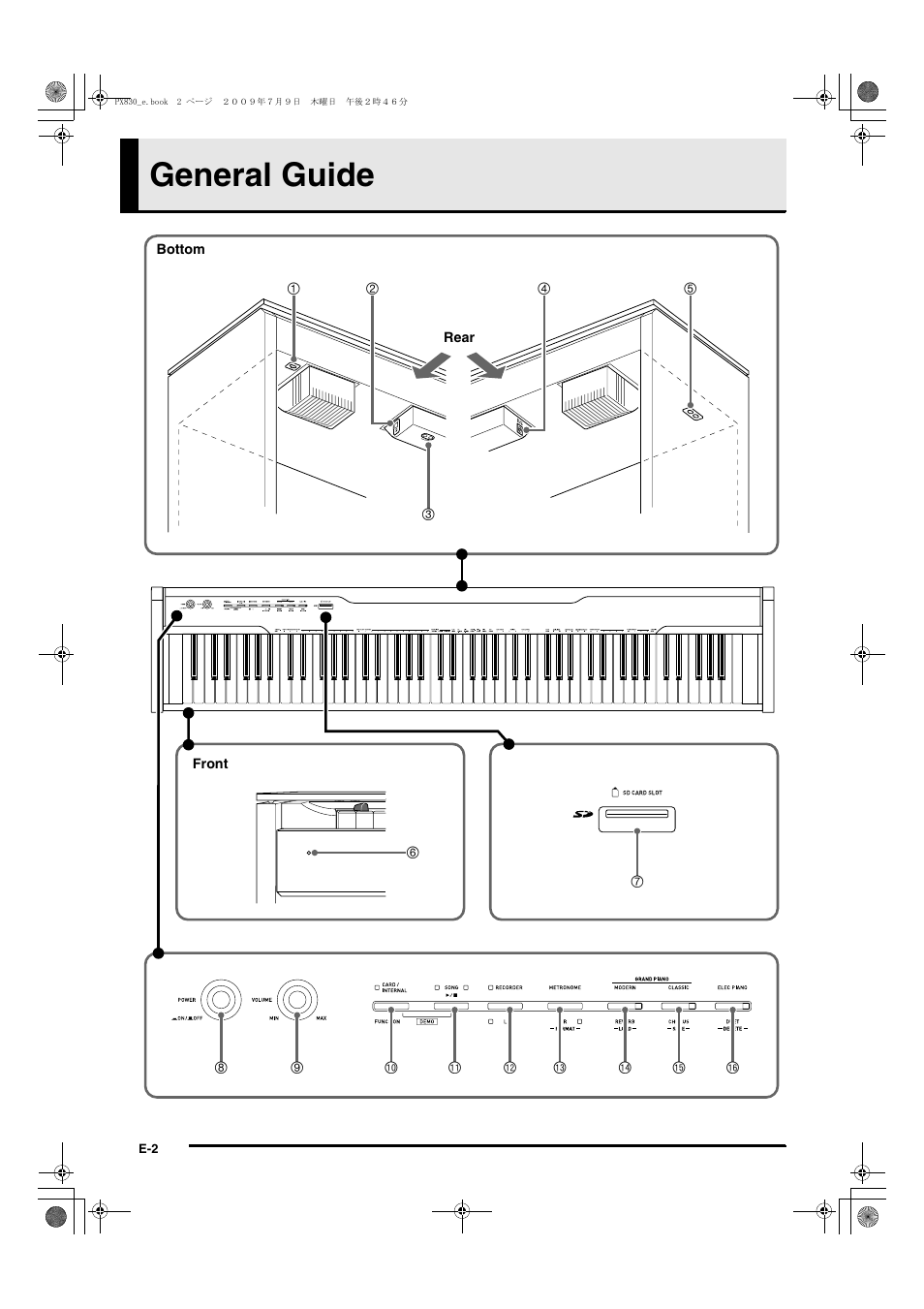 General guide | Casio PX830ES1B User Manual | Page 4 / 47