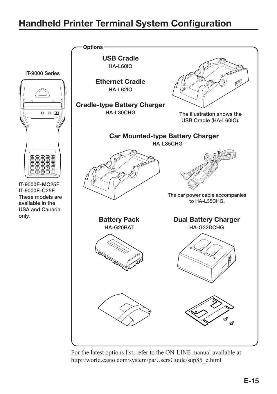 Handheld printer terminal system confi guration | Casio IT-9000 User Manual | Page 17 / 86