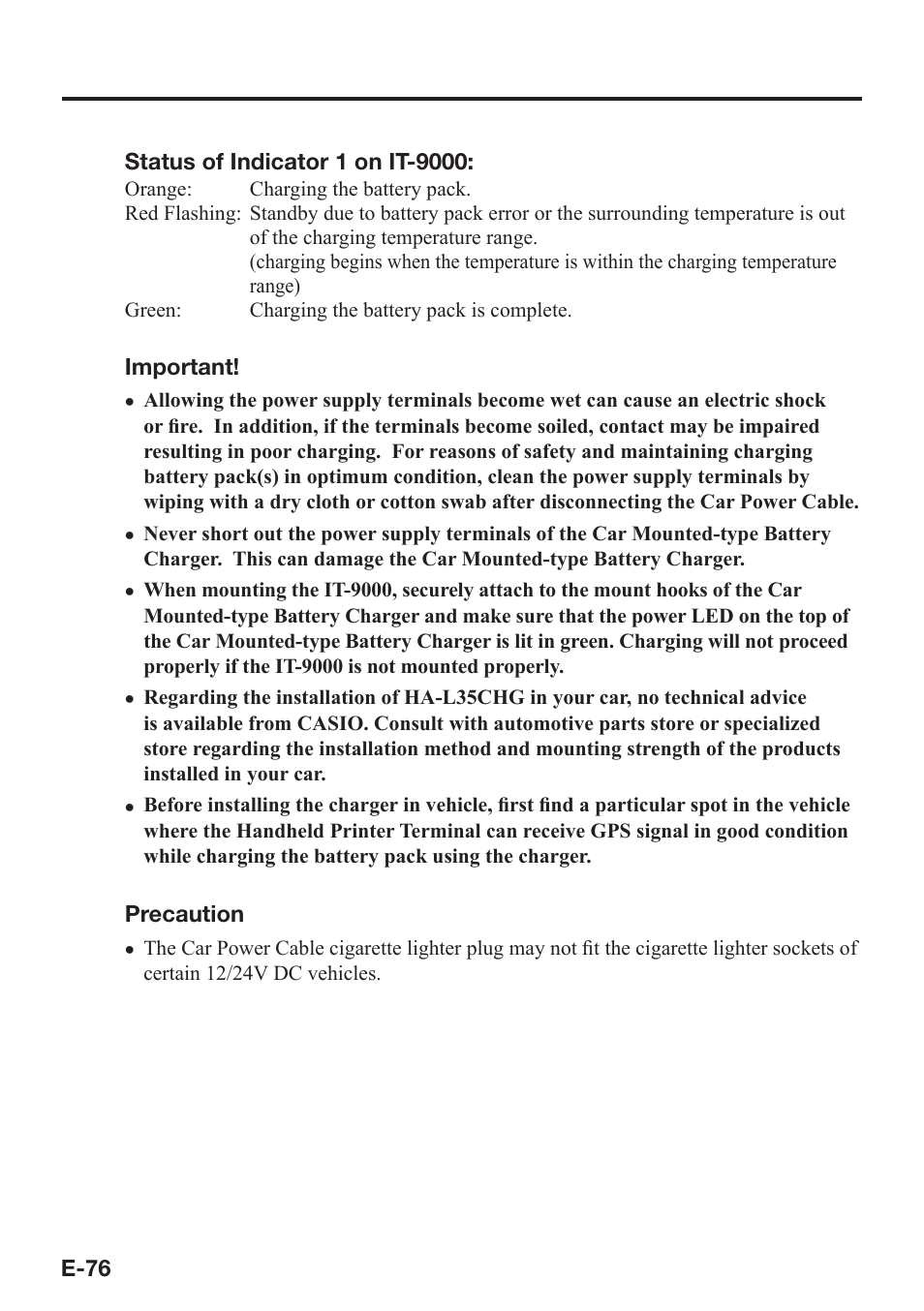 Casio IT-9000 User Manual | Page 78 / 86