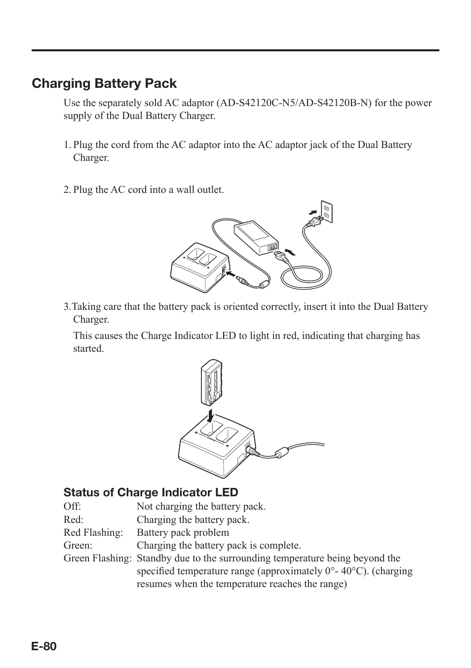 Charging battery pack | Casio IT-9000 User Manual | Page 82 / 86