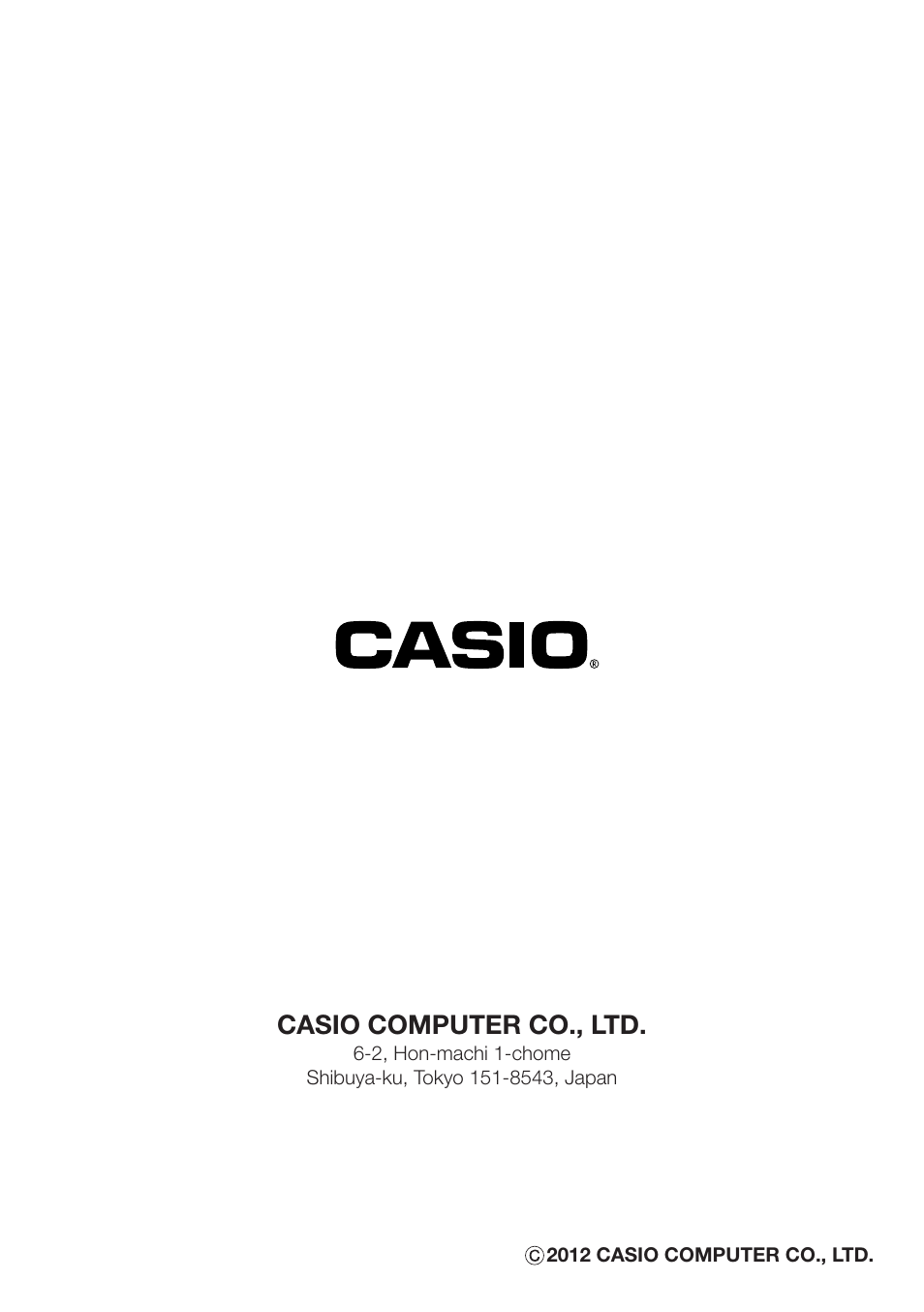Casio computer co., ltd | Casio IT-9000 User Manual | Page 86 / 86
