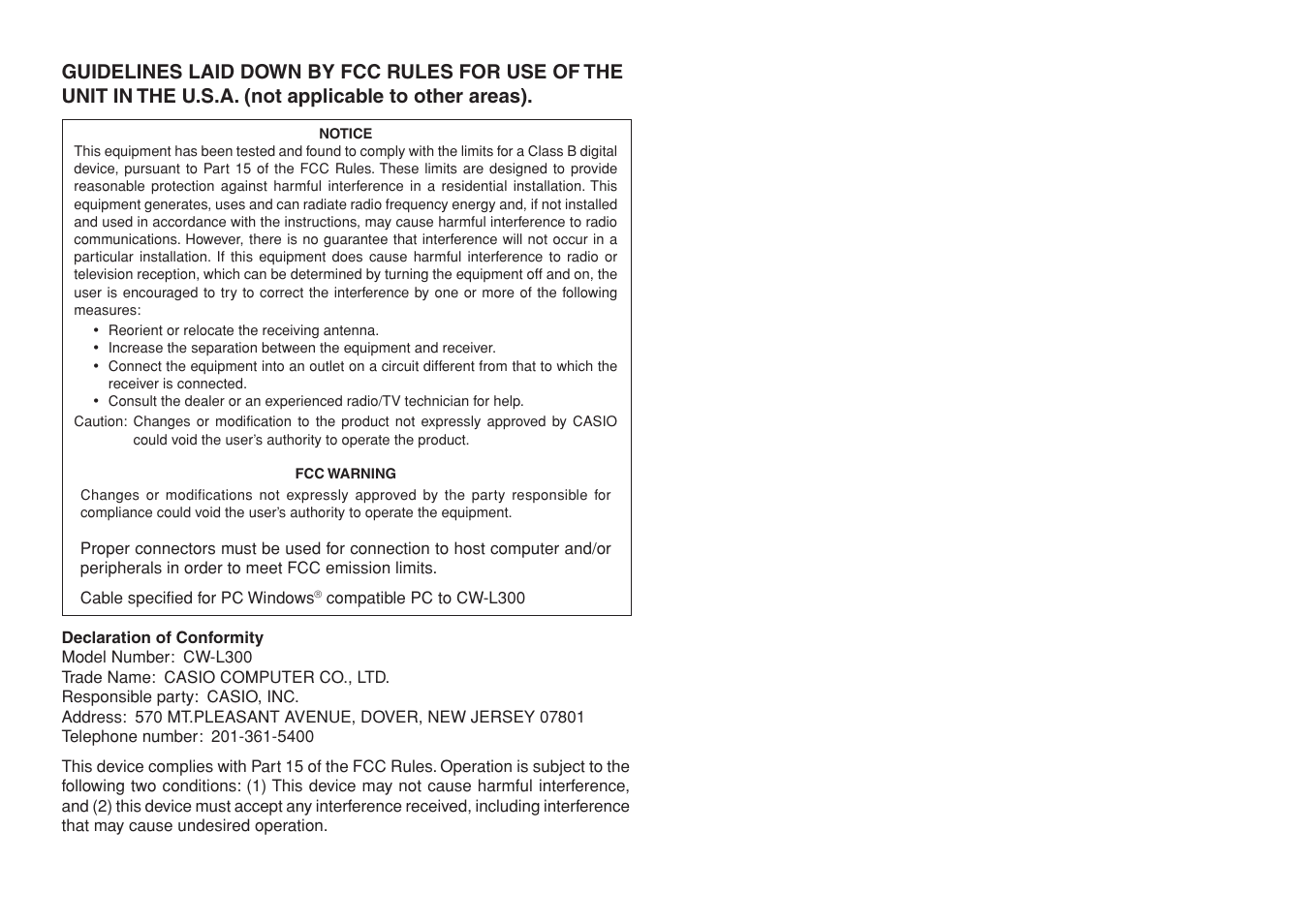 Casio CW-L300 User Manual | Page 2 / 78