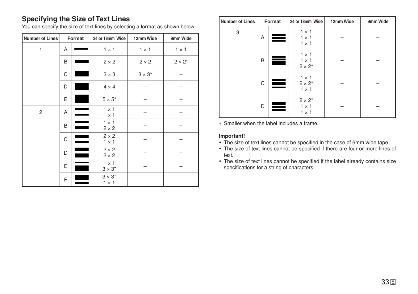 Specifying the size of text lines | Casio CW-L300 User Manual | Page 35 / 78