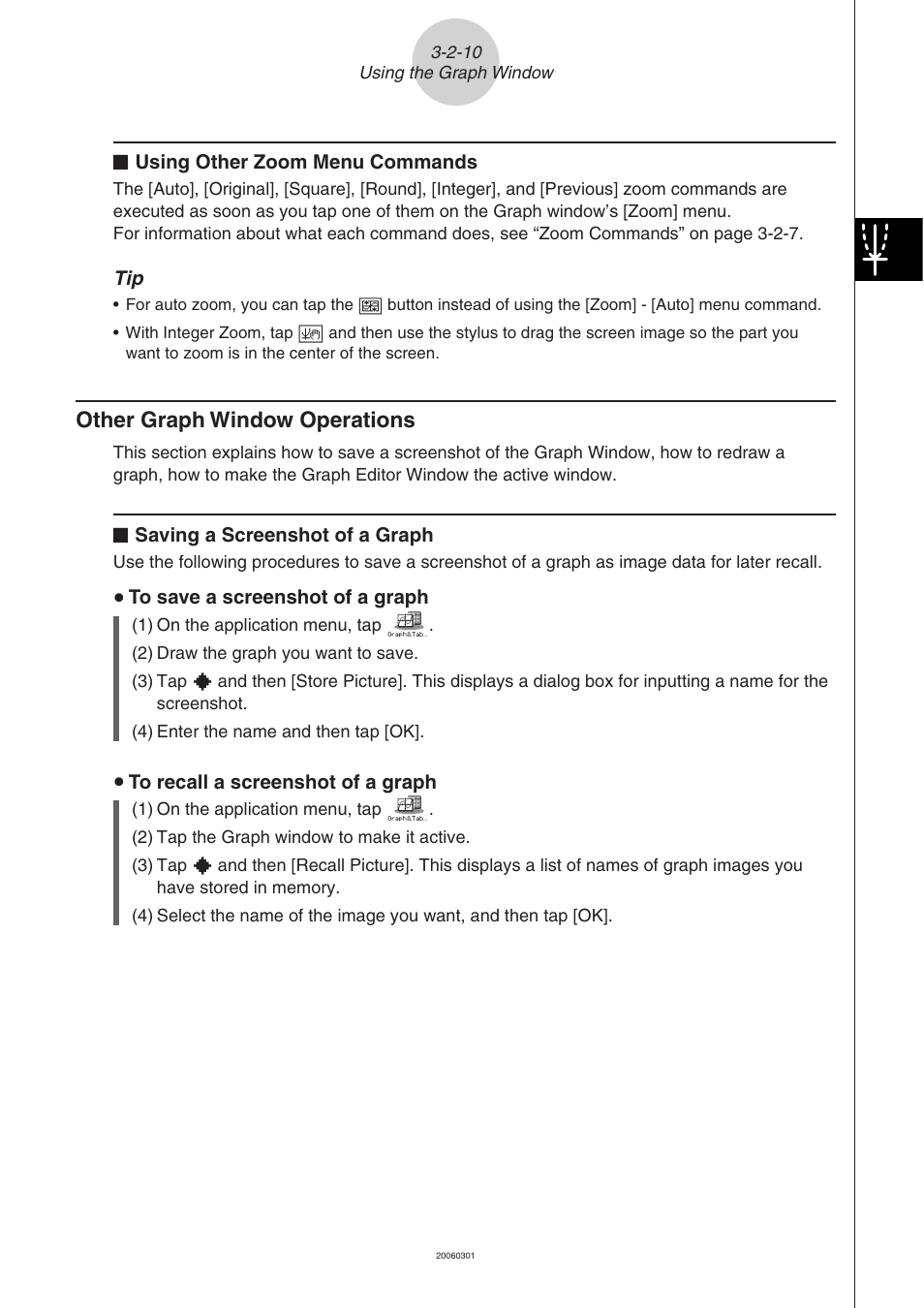 Other graph window operations -2-10, Other graph window operations | Casio CLASSPAD 330 3.04 User Manual | Page 266 / 954