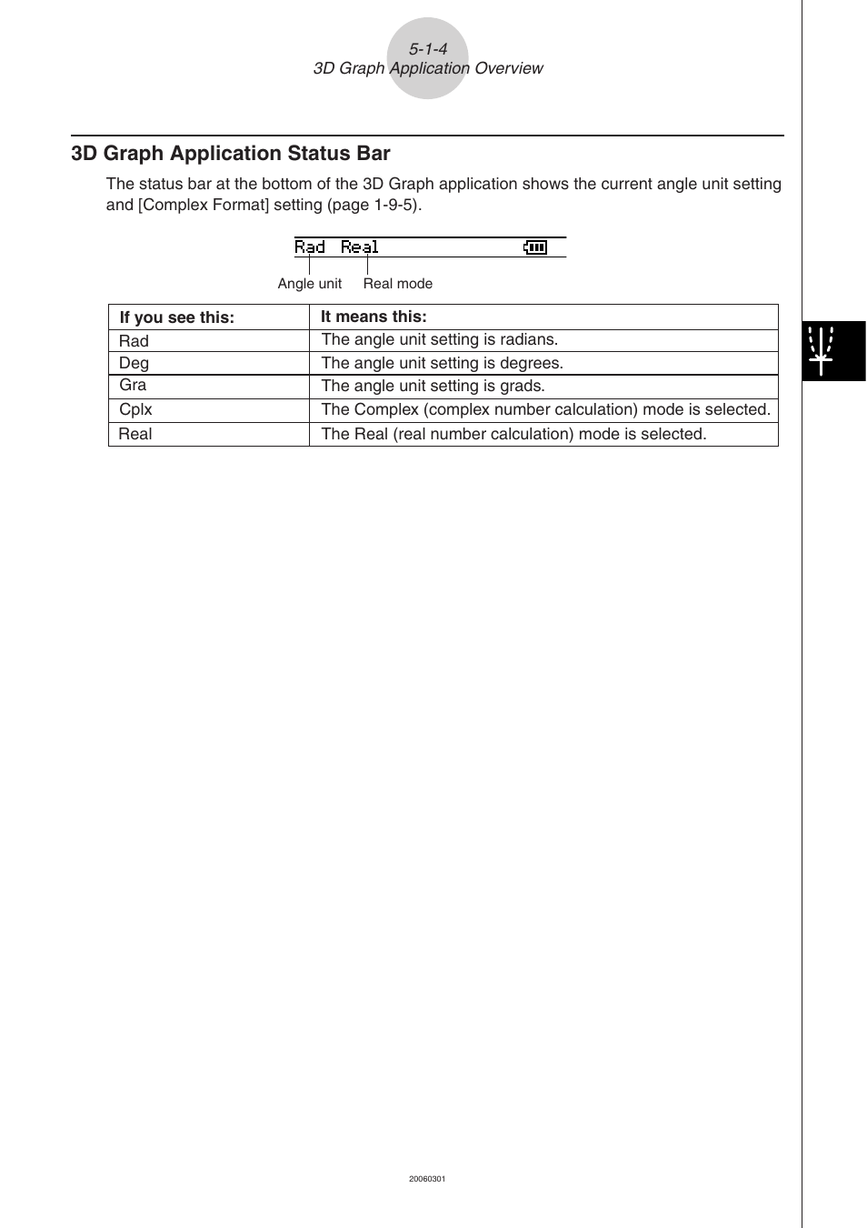 3d graph application status bar -1-4, 3d graph application status bar | Casio CLASSPAD 330 3.04 User Manual | Page 348 / 954