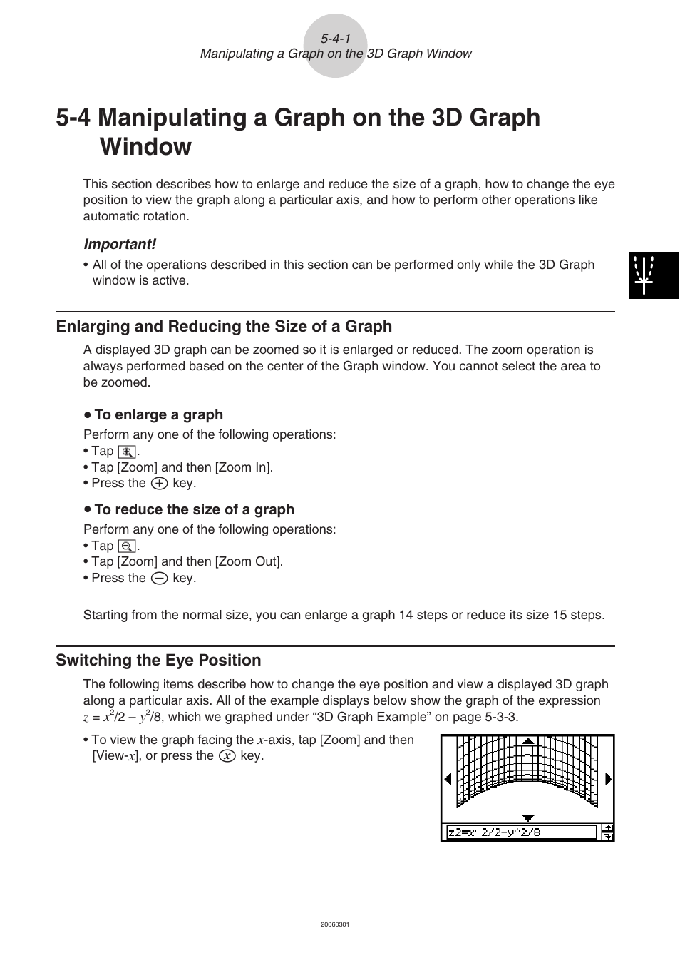 4 manipulating a graph on the 3d graph window, 4 manipulating a graph on the 3d graph window -4-1 | Casio CLASSPAD 330 3.04 User Manual | Page 356 / 954