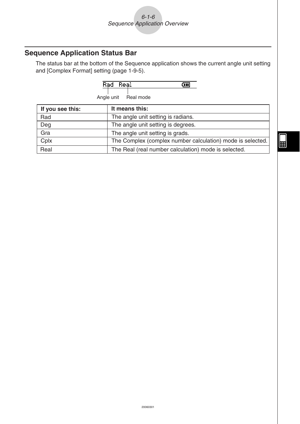Sequence application status bar -1-6, Sequence application status bar | Casio CLASSPAD 330 3.04 User Manual | Page 368 / 954