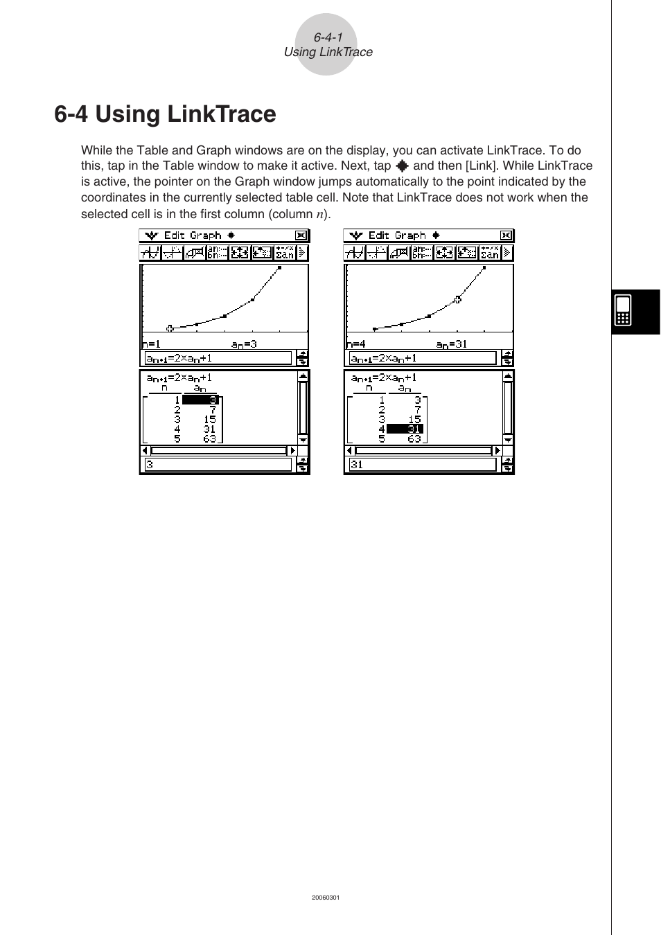 4 using linktrace, Using linktrace -4-1, Using linktrace | Casio CLASSPAD 330 3.04 User Manual | Page 376 / 954