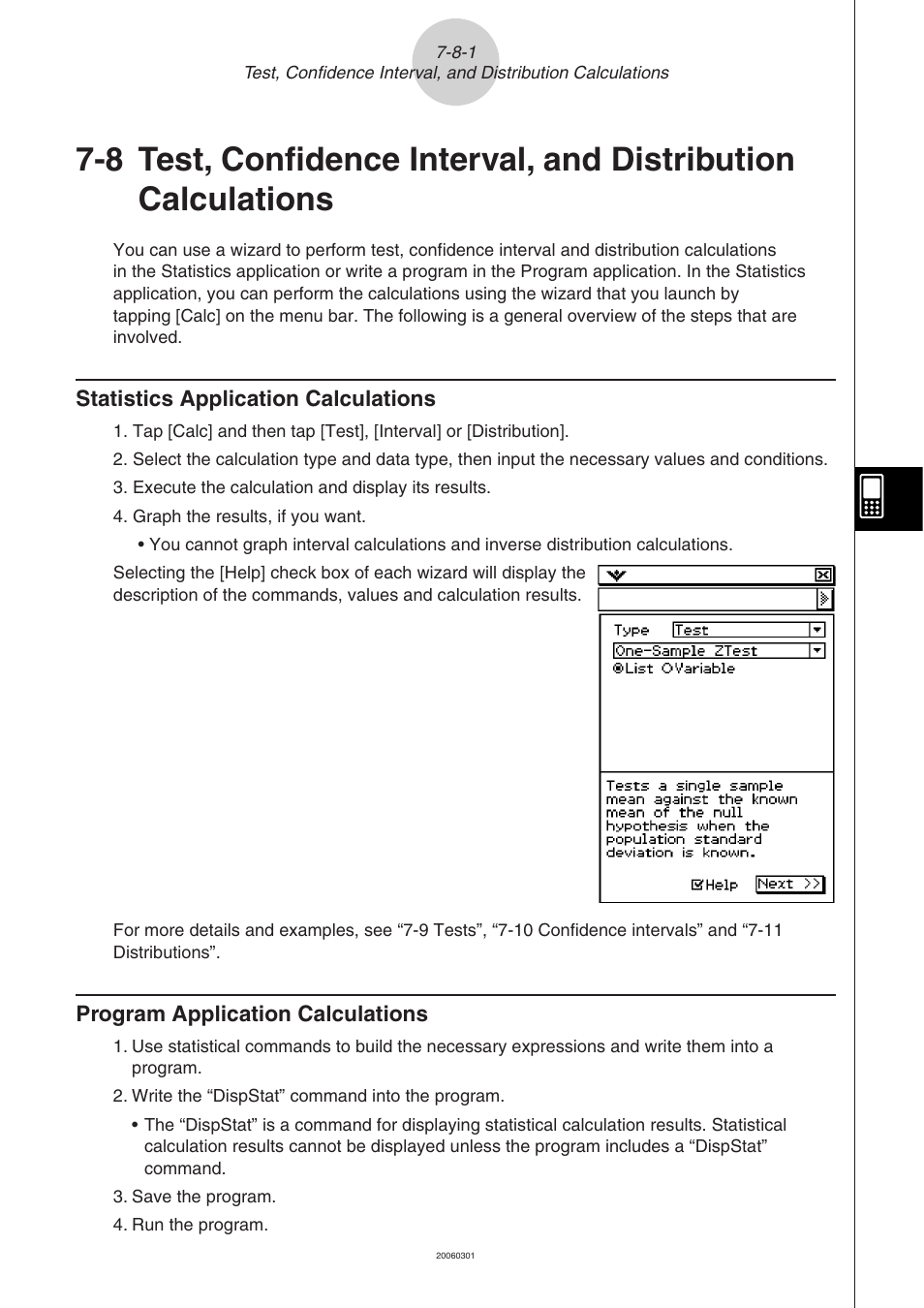 Statistics application calculations -8-1, Program application calculations -8-1 | Casio CLASSPAD 330 3.04 User Manual | Page 420 / 954