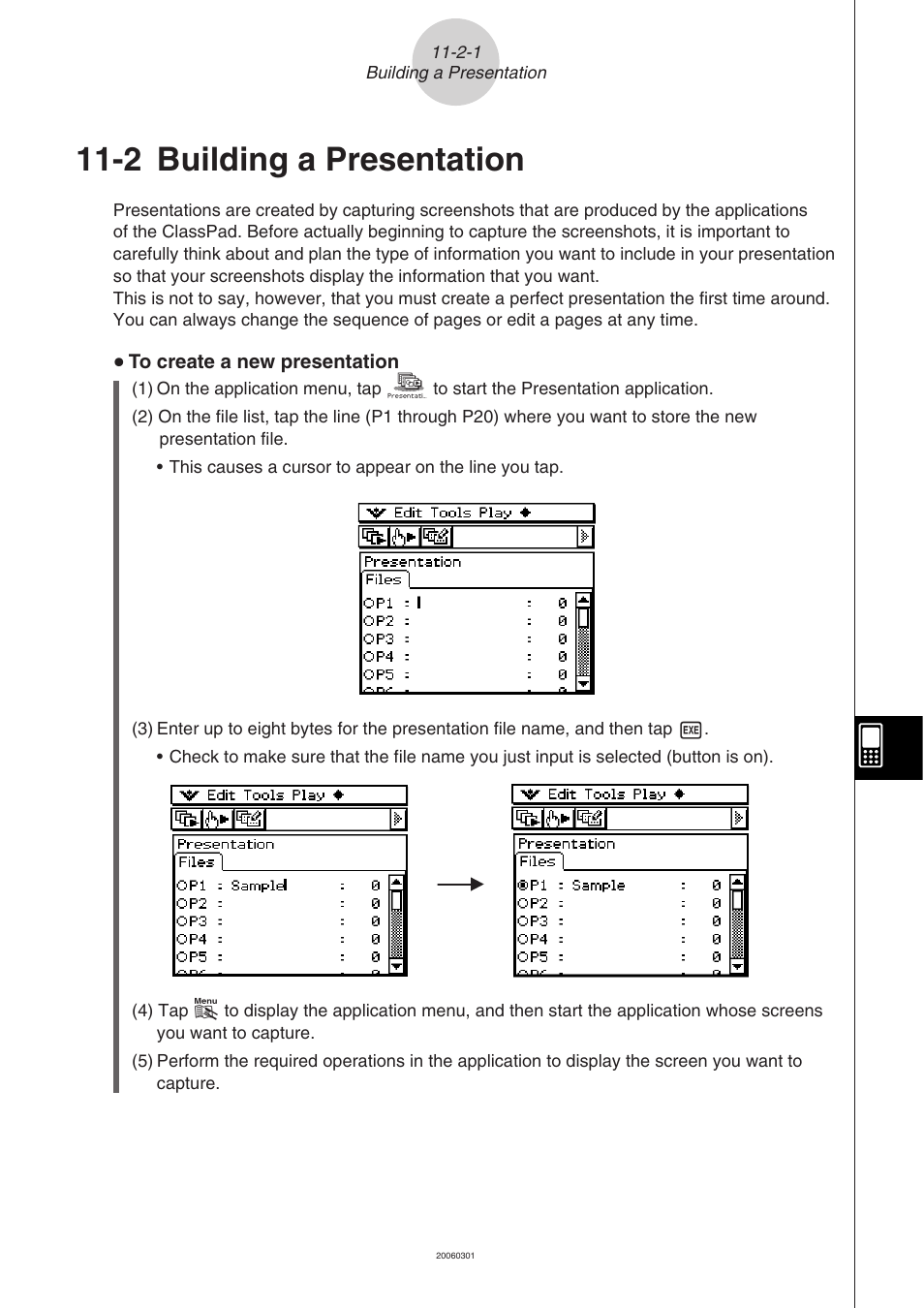 2 building a presentation, 2 building a presentation -2-1 | Casio CLASSPAD 330 3.04 User Manual | Page 611 / 954