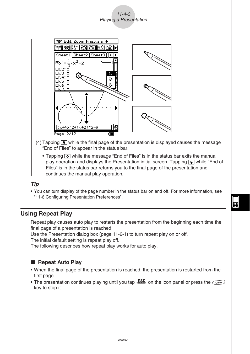 Using repeat play -4-3, Using repeat play | Casio CLASSPAD 330 3.04 User Manual | Page 618 / 954