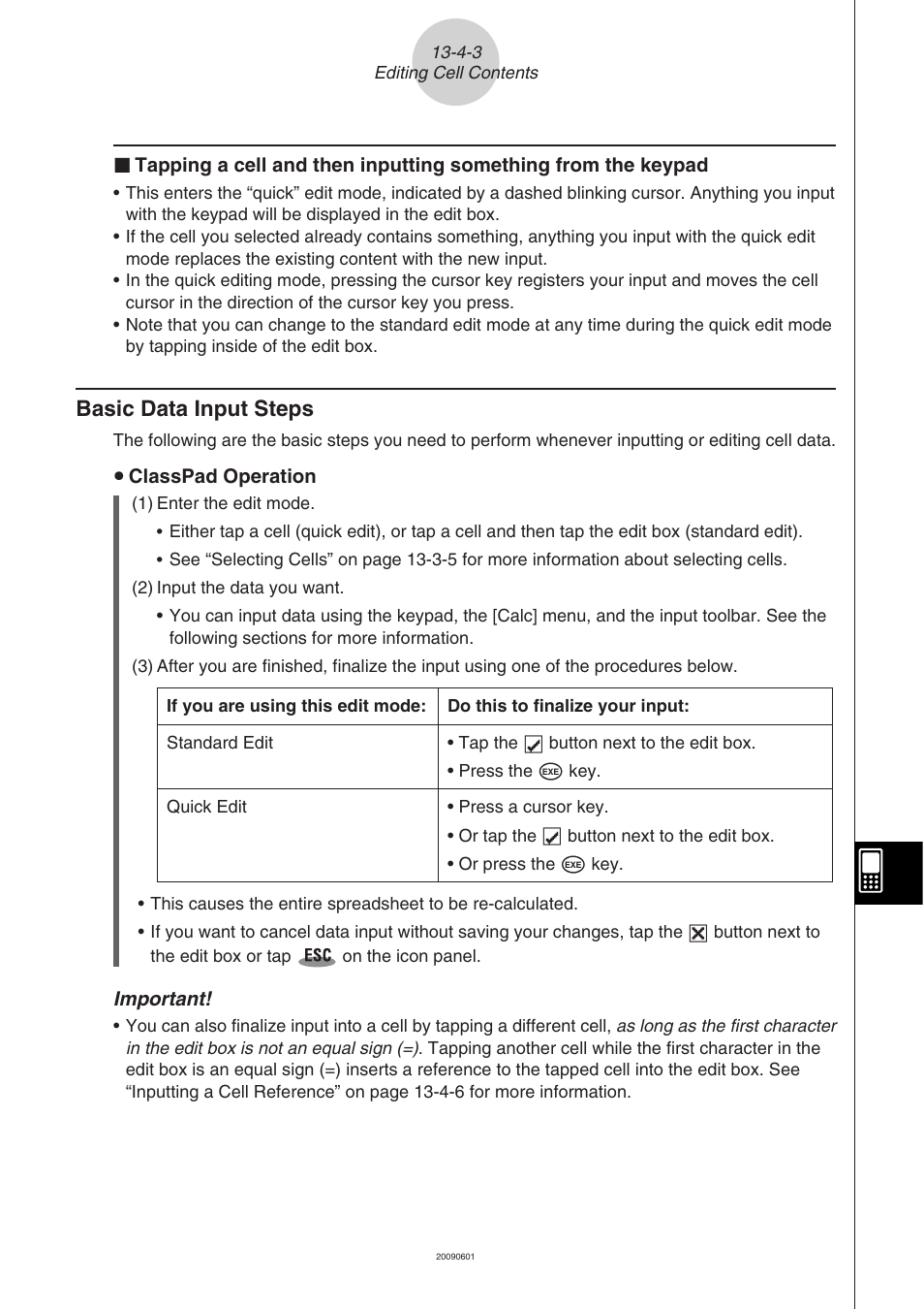 Basic data input steps -4-3, Basic data input steps | Casio CLASSPAD 330 3.04 User Manual | Page 721 / 954