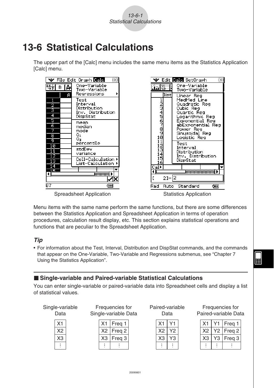 6 statistical calculations, Statistical calculations -6-1 | Casio CLASSPAD 330 3.04 User Manual | Page 753 / 954