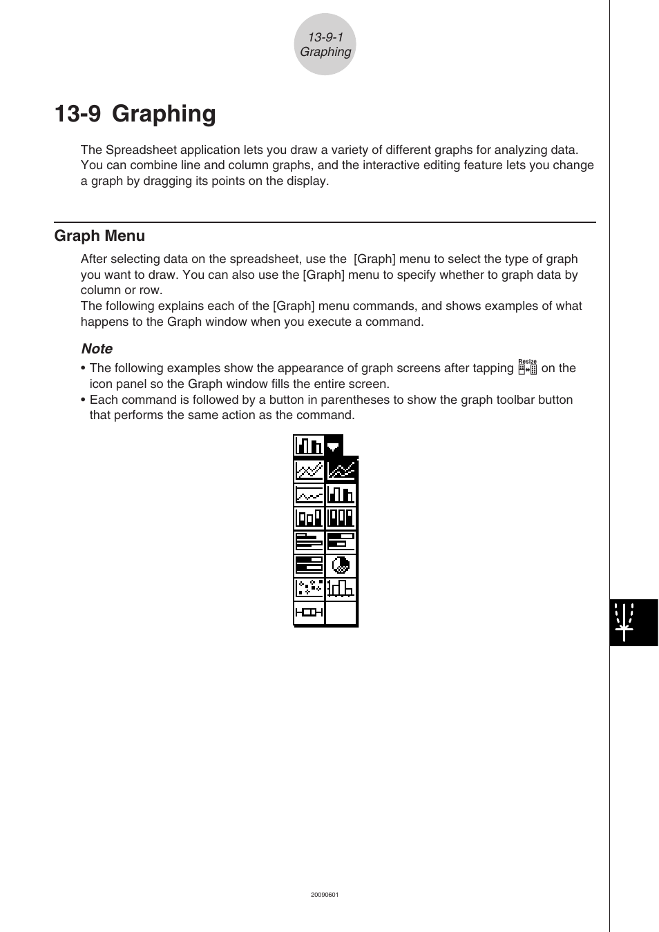 9 graphing, Graphing, Graph menu -9-1 | Casio CLASSPAD 330 3.04 User Manual | Page 778 / 954