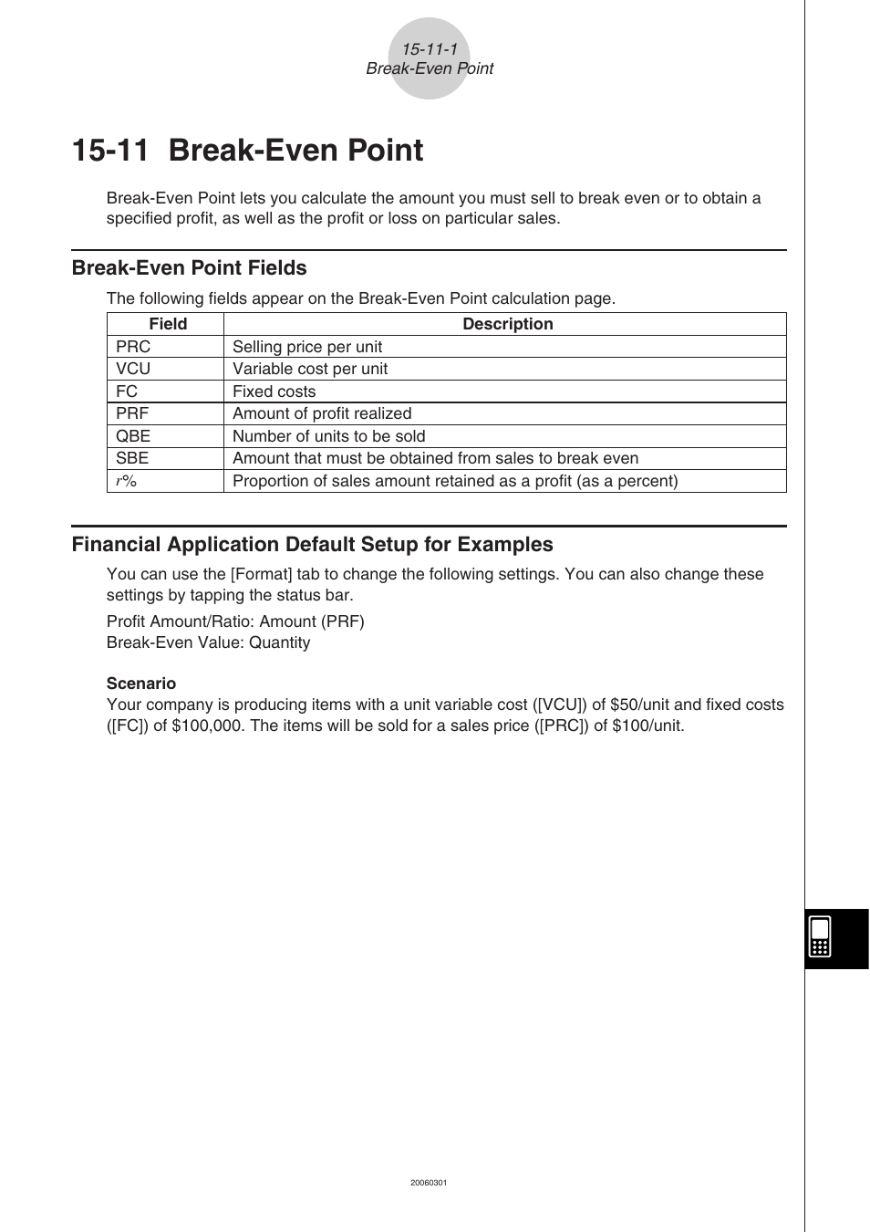 11 break-even point, Break-even, Point | 11 break-even | Casio CLASSPAD 330 3.04 User Manual | Page 868 / 954